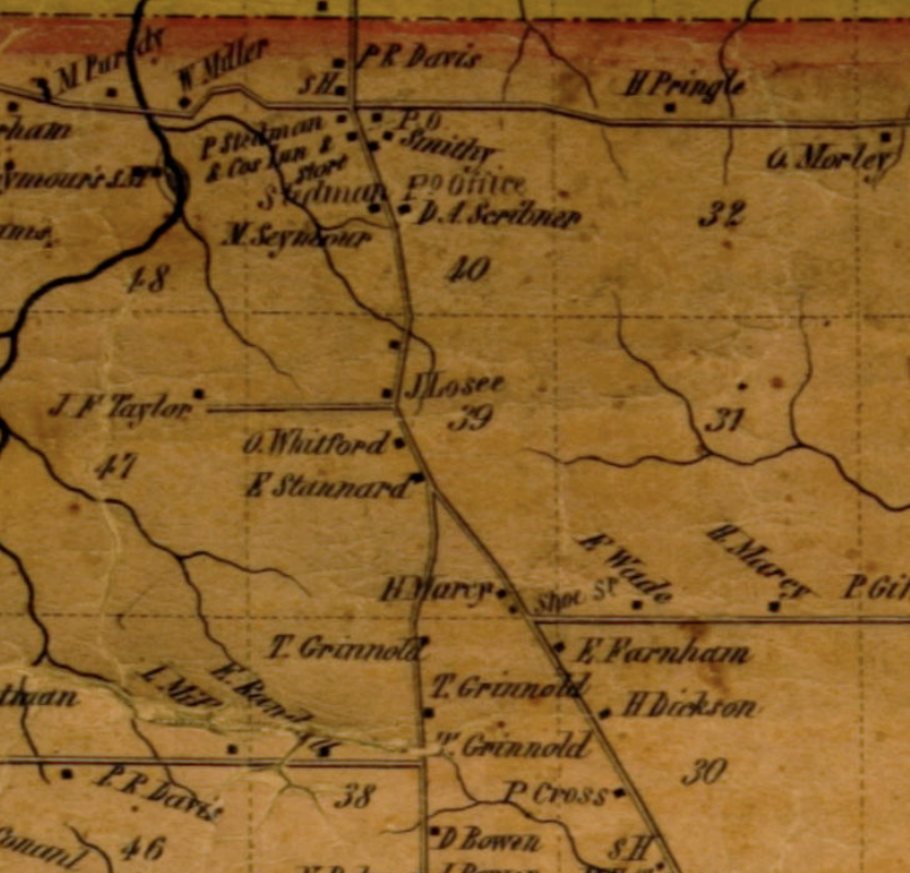 1854 map of Stedman, NY