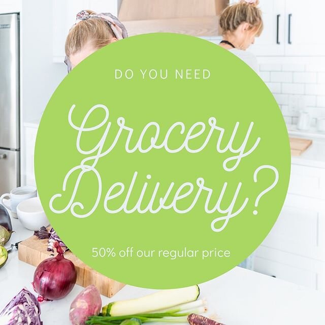 50% OFF OUR GROCERY SHOPPING/DELIVERY!!!! Follow the link in our bio to sign up OR follow instructions on slide 2. During these uncertain times we want to help make life a little more comfortable. Please don&rsquo;t hesitate to reach out if you or so