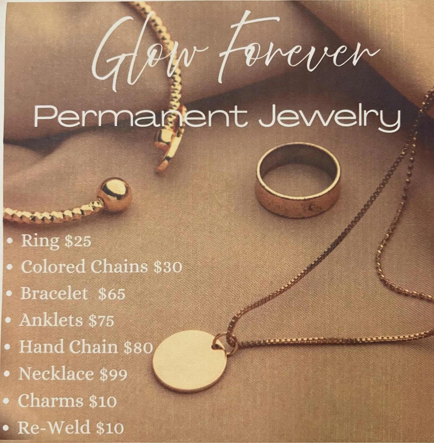 Pricing for Permanent Jewelry ❤️