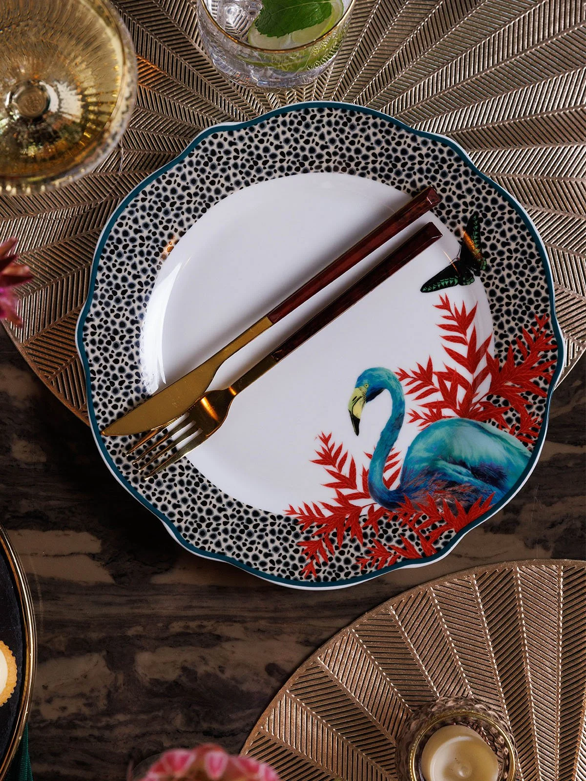 Tableware Fiesta Flamingo Dinner Plate Oval Platter Serving