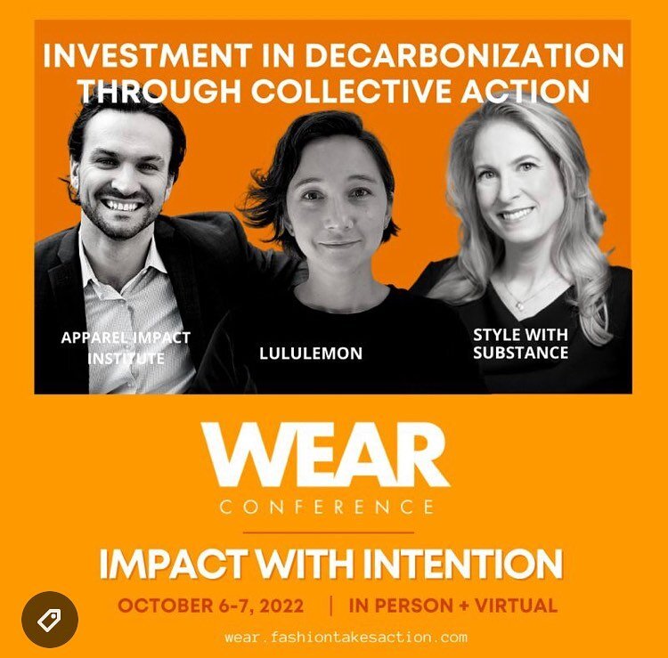 Excited to participate in this year&rsquo;s WEAR conference by @fashiontakesaction on Oct 6th and 7th in Toronto (and virtual). In-Person ticket sales end this Friday, Sept. 30th. Please DM me for a special code for live and virtual tickets.

I will 