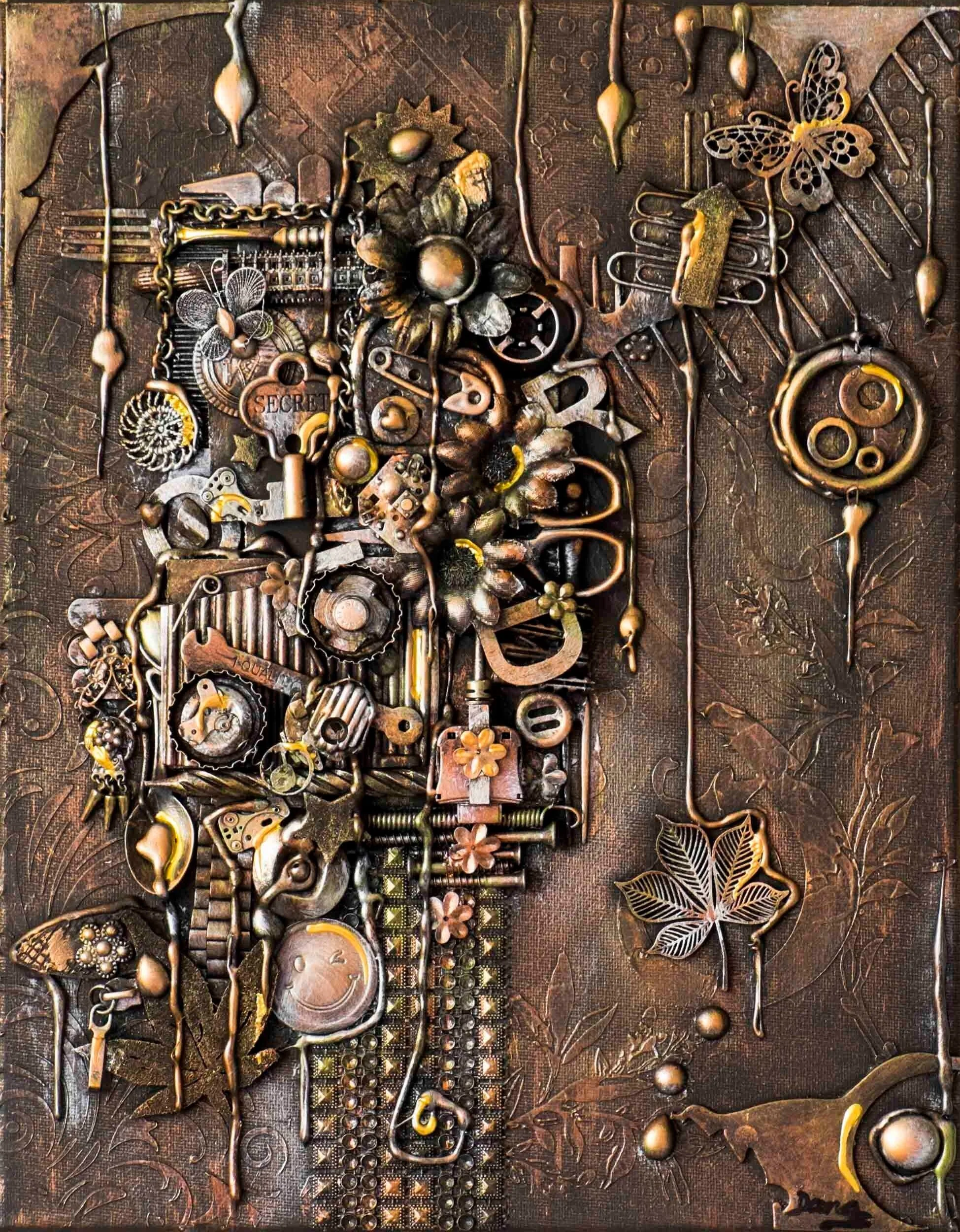 Little scissors - 3D mixed media canvas 11” x 14”SOLD