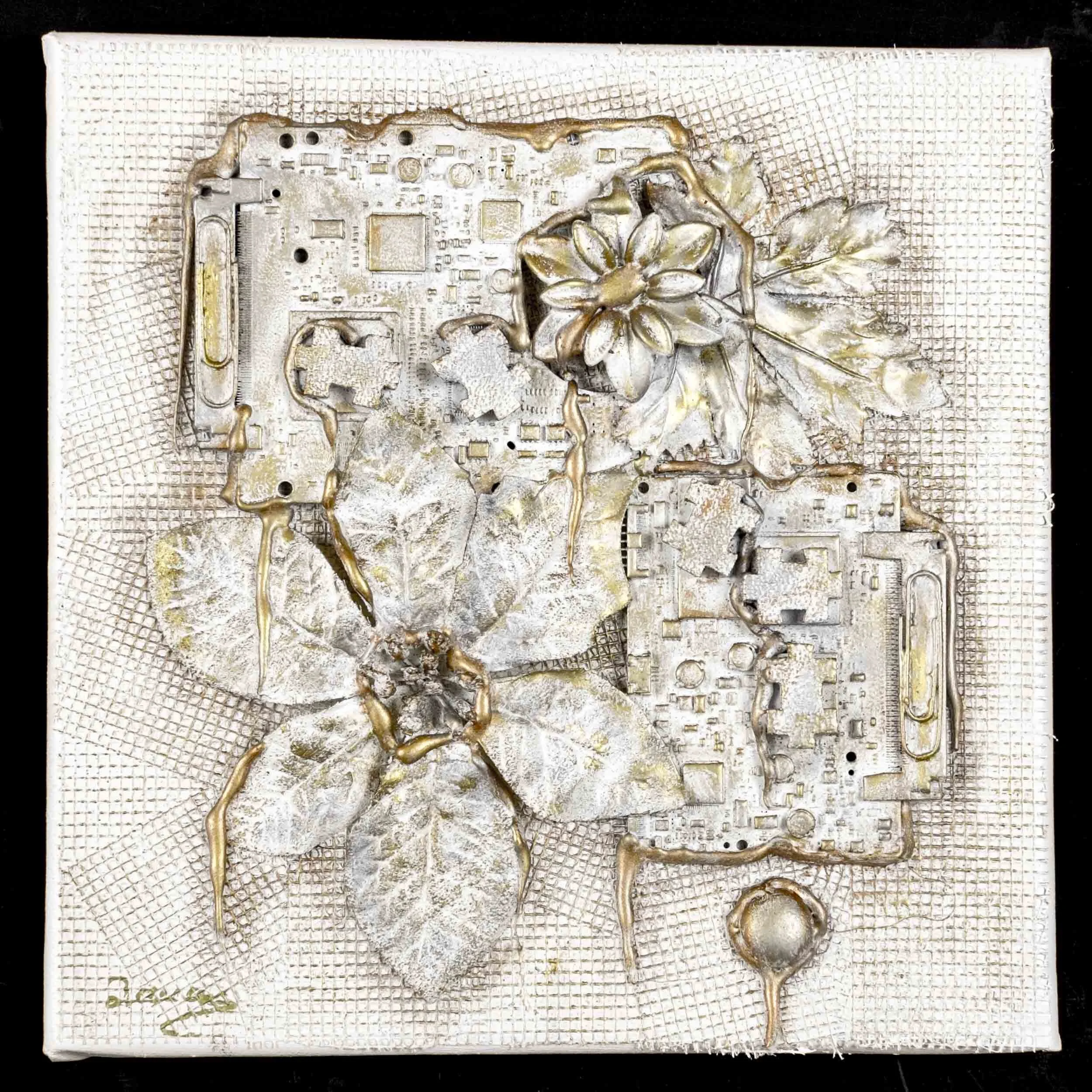 Nature puzzle - 3D mixed media on canvas (12” x 12” white frame included)Price: $200 CAD