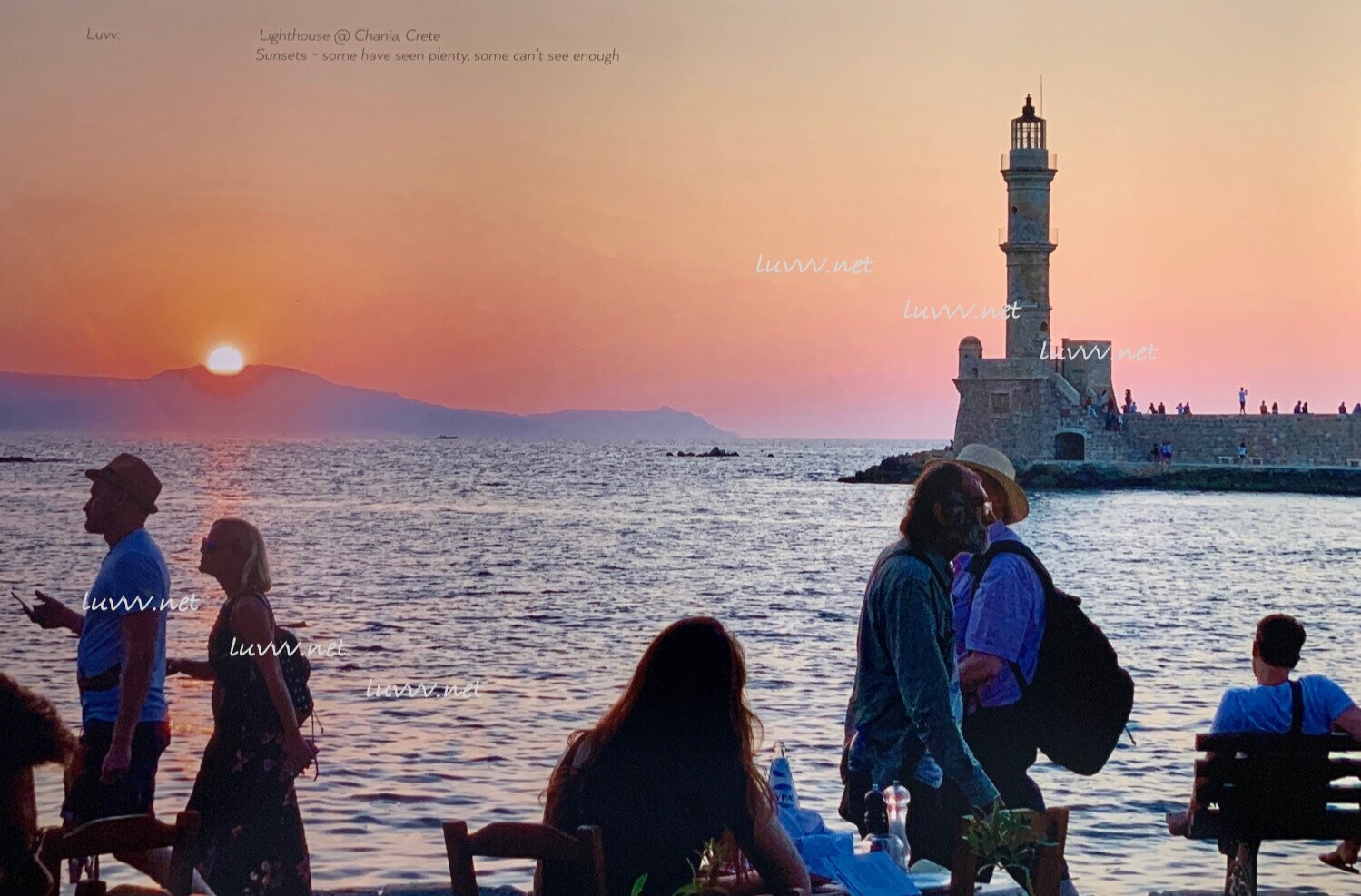 PIC# L-101 SUNSET PEOPLE@CHANIA — 20X30”