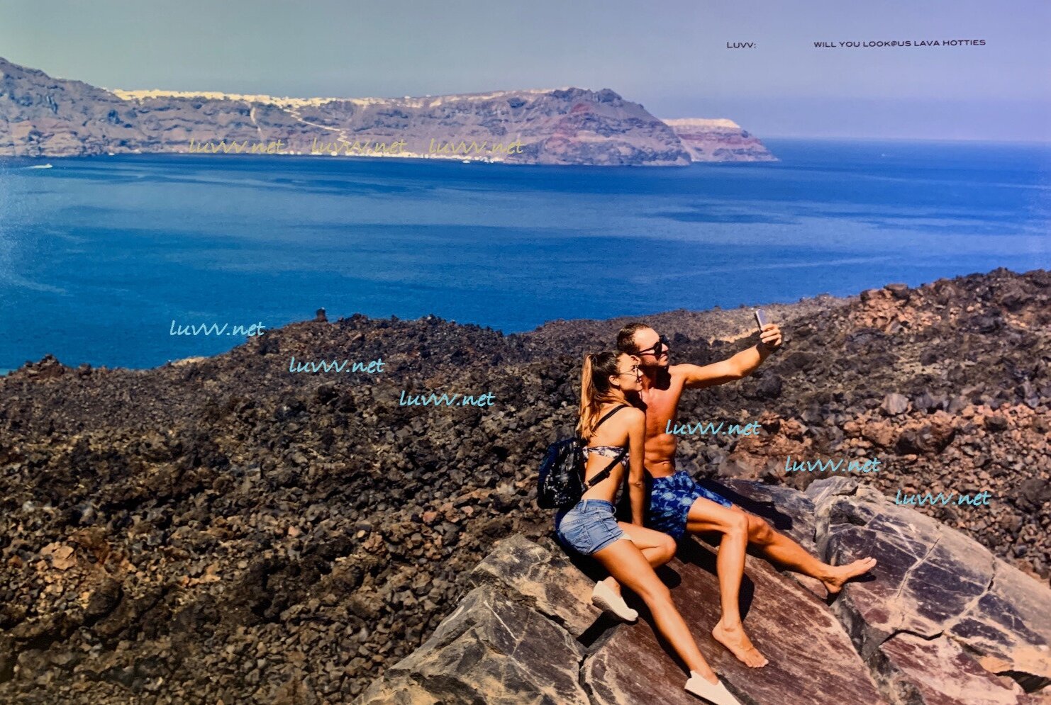 PIC# L-064 WILL YOU LOOK@US LAVA HOTTIES? — 20X30”