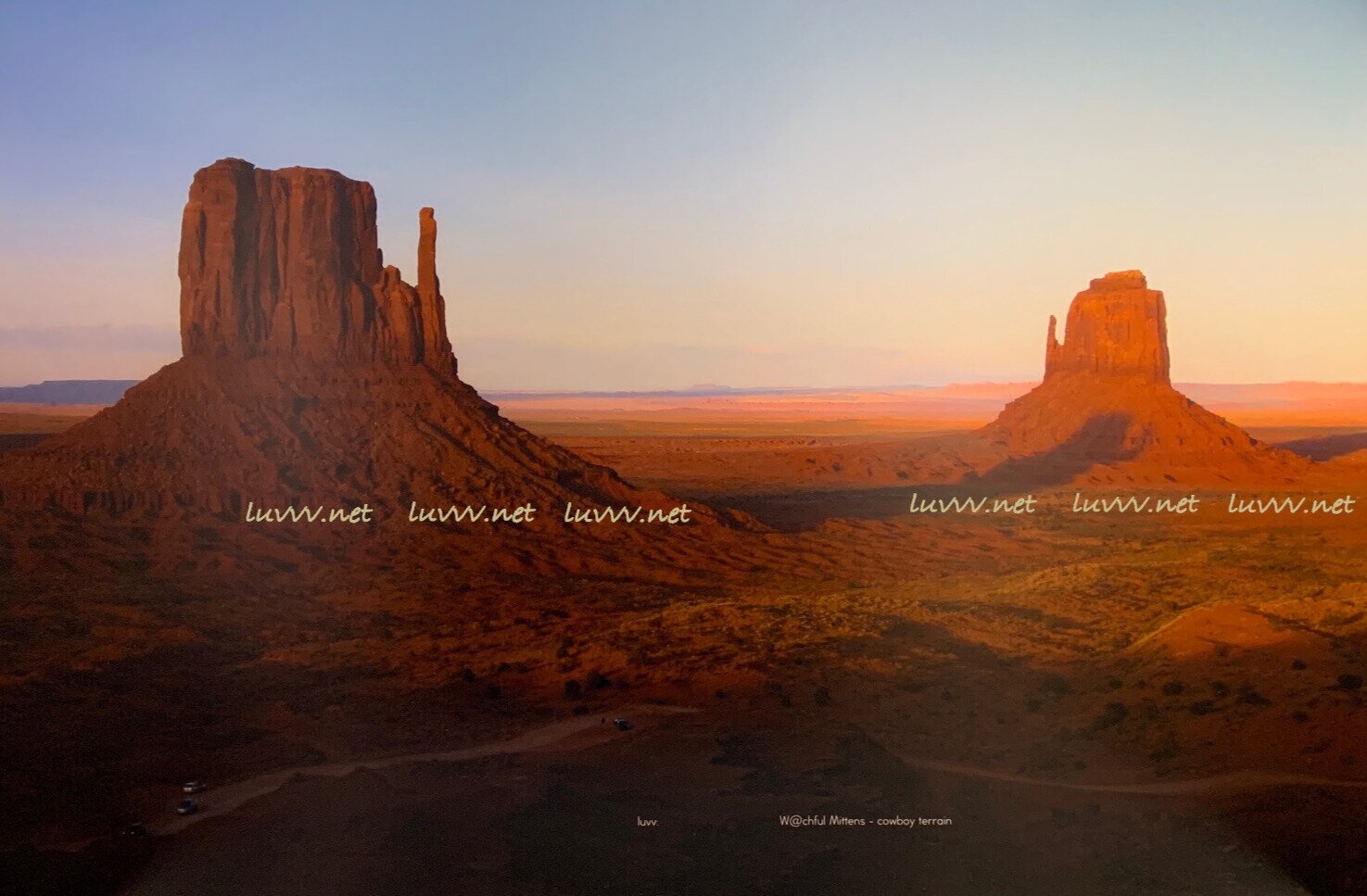 PIC# B-036 W@CHFUL MITTENS, Cowboy terrain — 20X30”