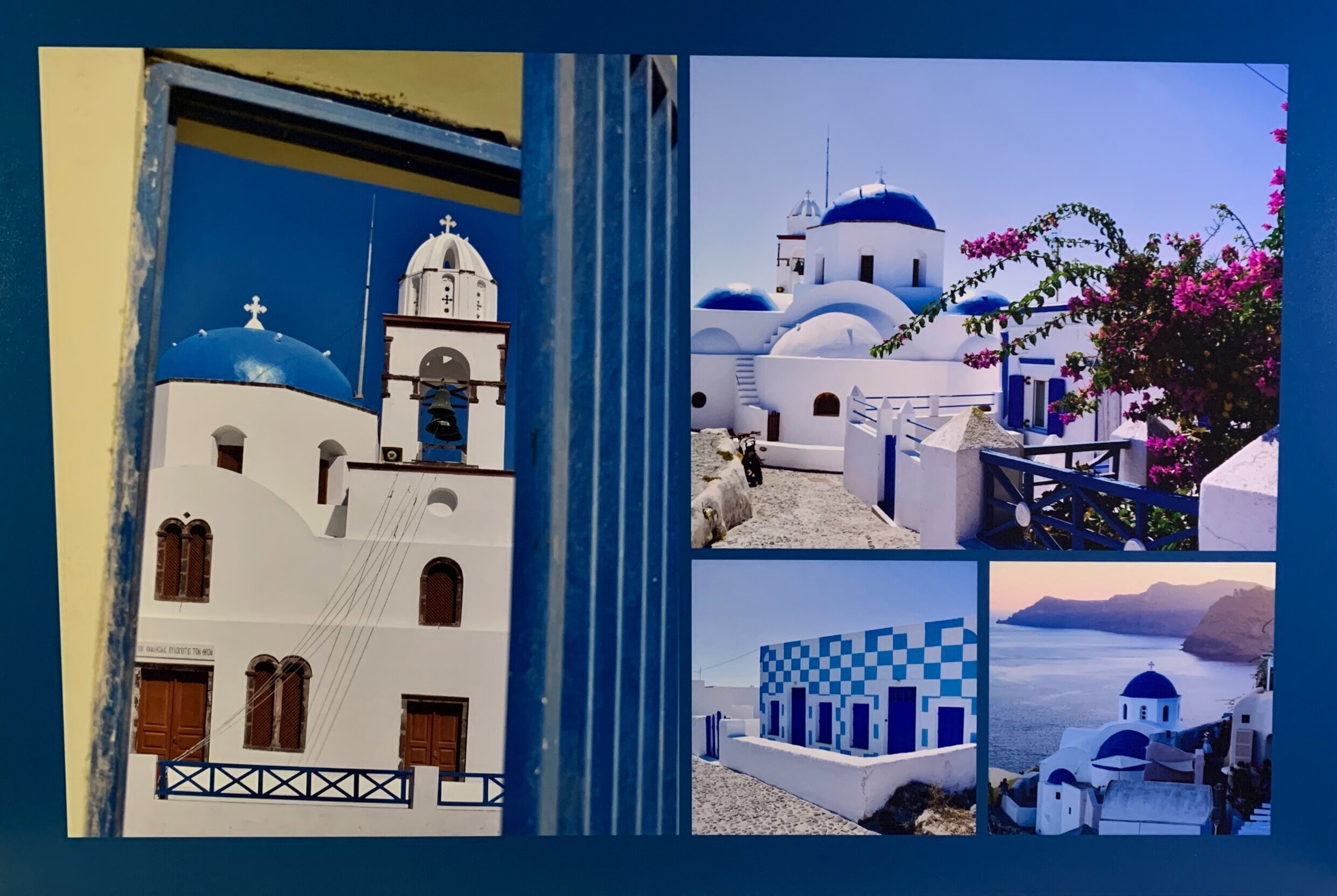 PIC# G-094 WHITE&BLUE BUILDINGS — 20X30”