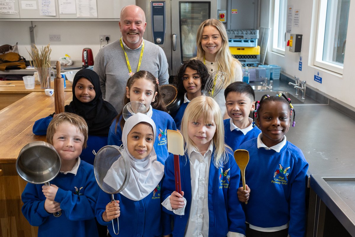 Marcus and Chloe Rowlerson at Rhyl Kitchen Classroom