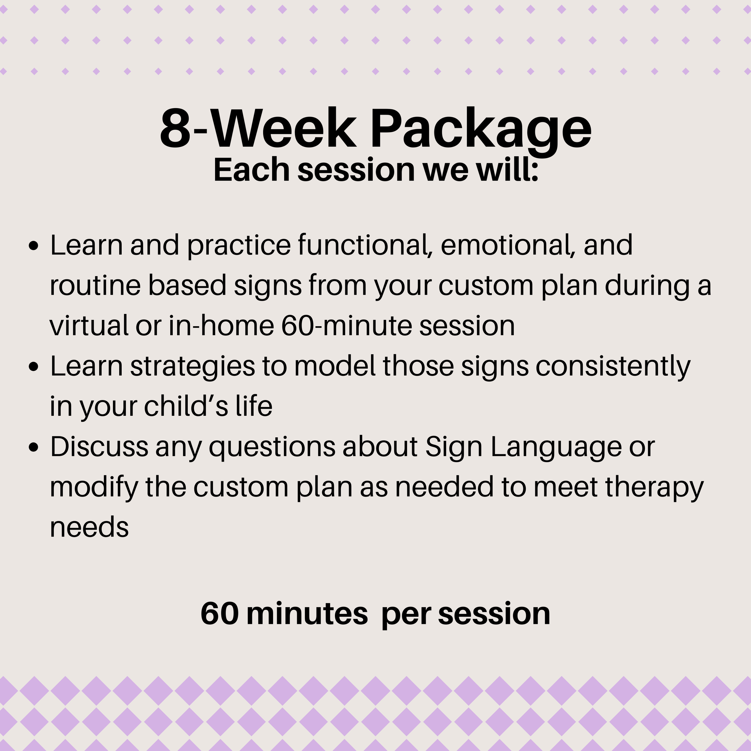 Sign Language Support Services - 8-Week Package