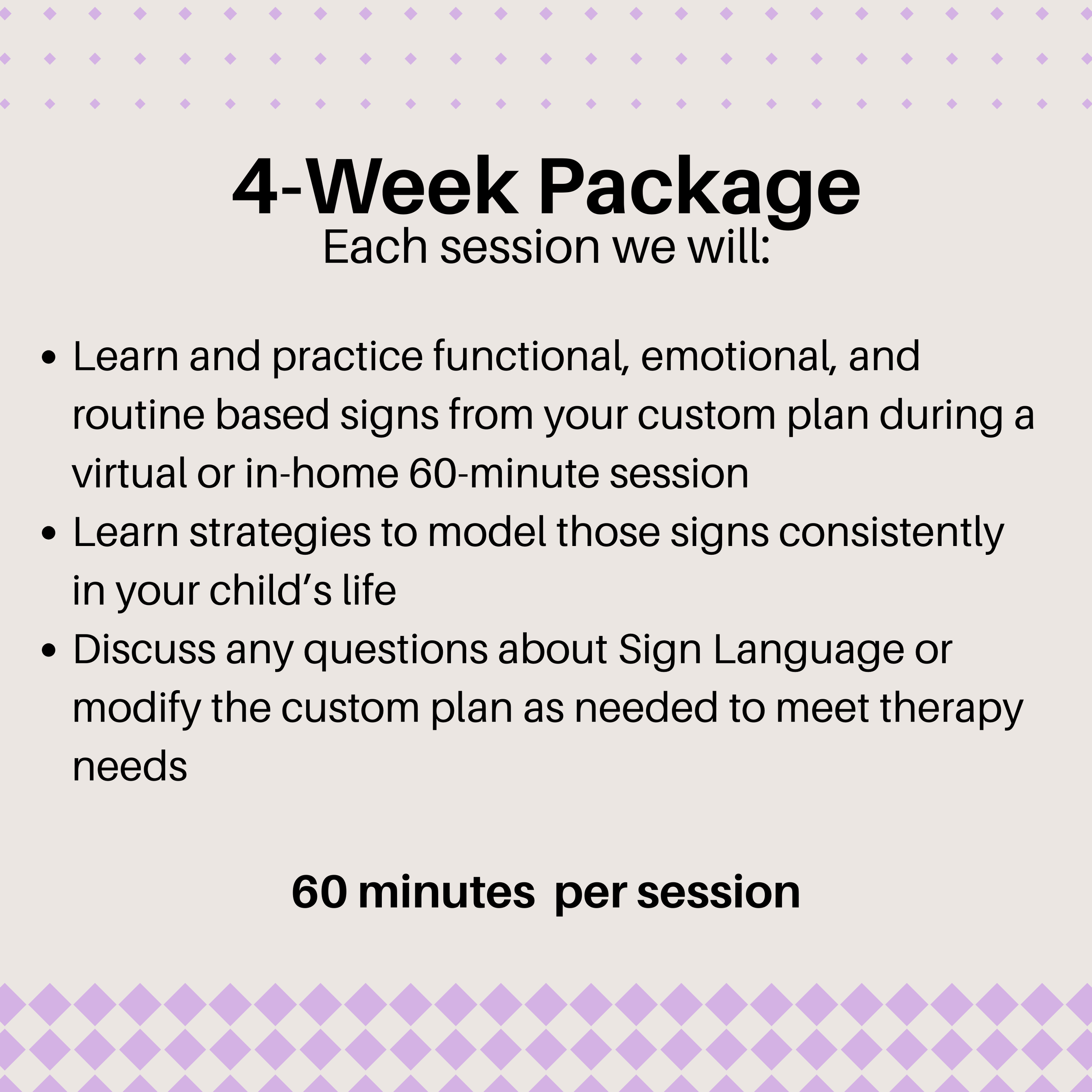 Sign Language Support Services - 4-Week Package