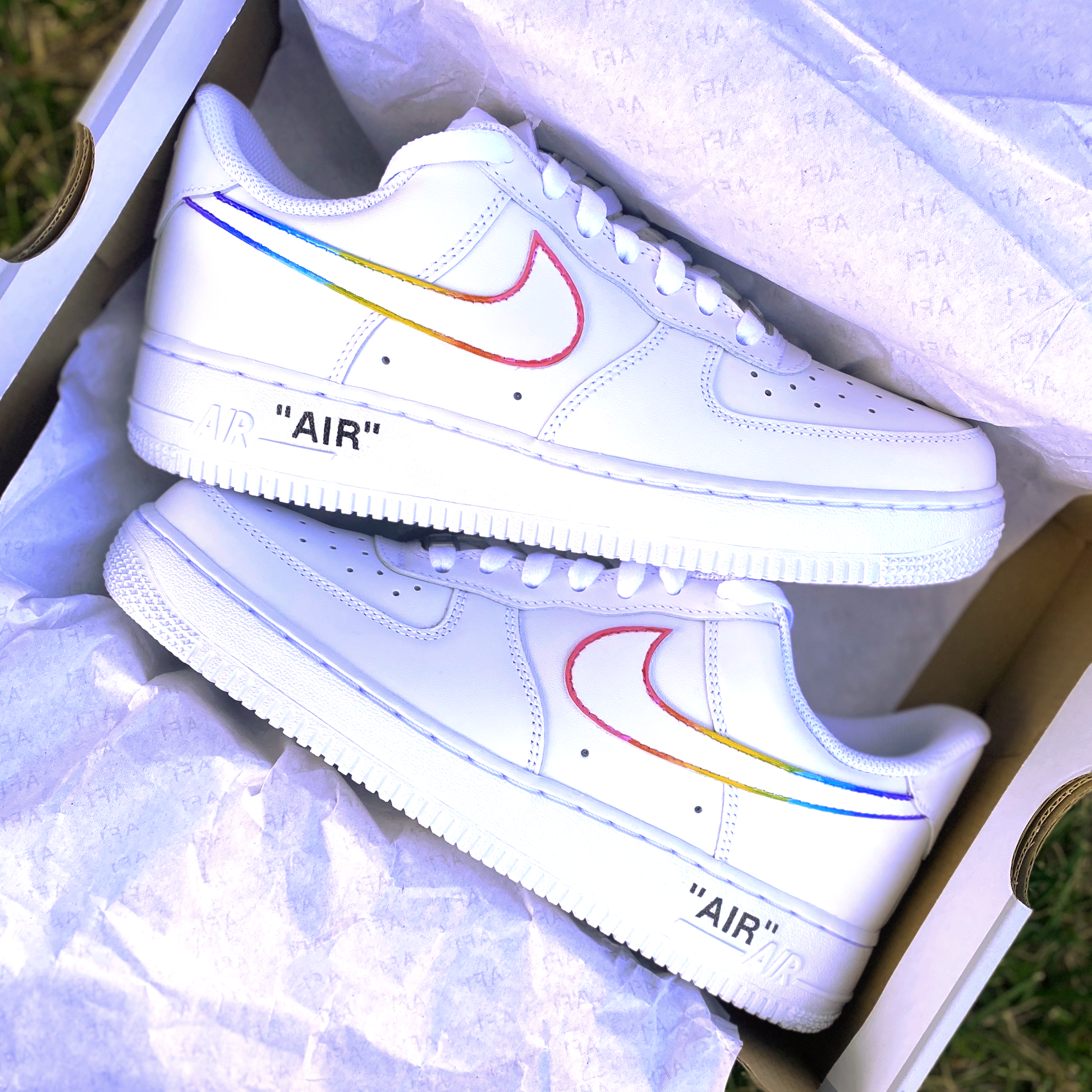custom air force 1 rainbow