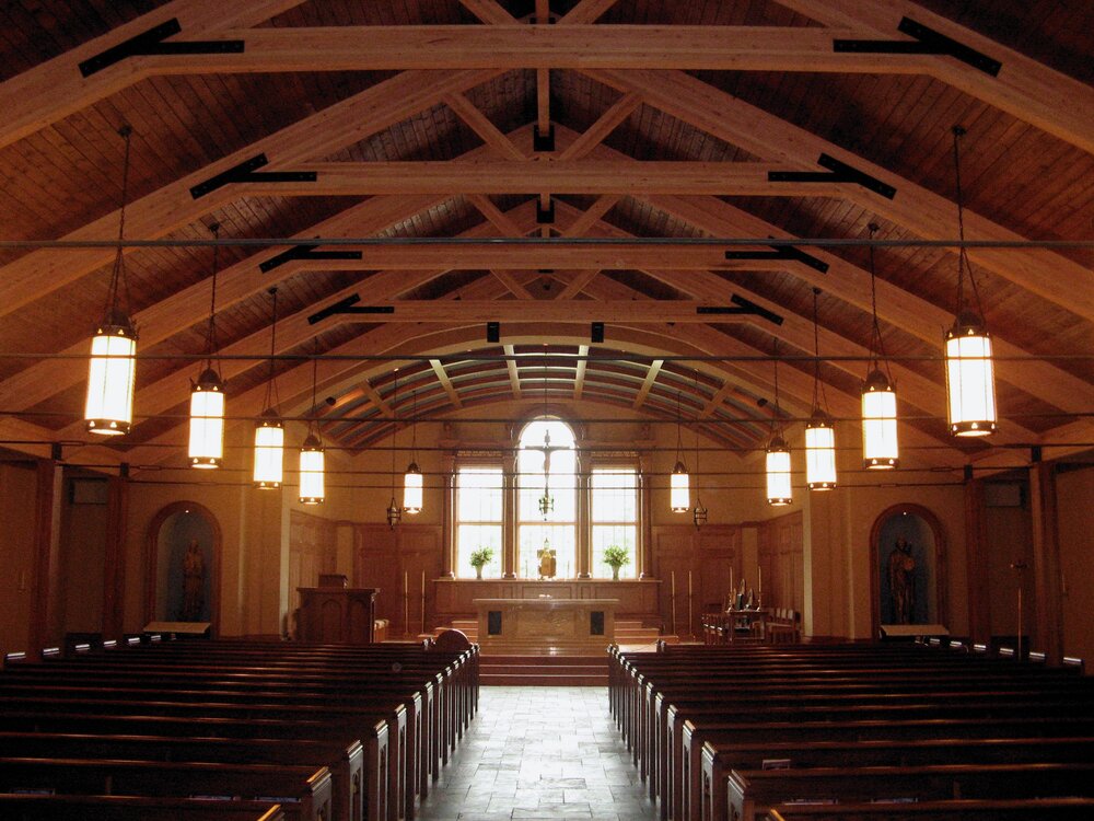 04_StBernadette_Interior of church from the rear of the nave.JPG