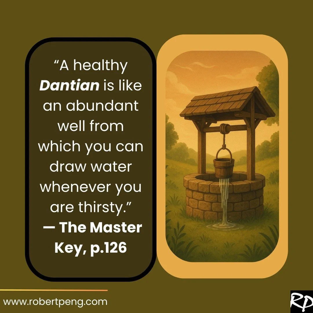 🌊 Your Dantian is the source of vitality, balance, and inner strength. Just like a well that never runs dry, a healthy Dantian provides endless energy to nourish your body, mind, and spirit. Through Qigong practice, you can awaken this reservoir of 