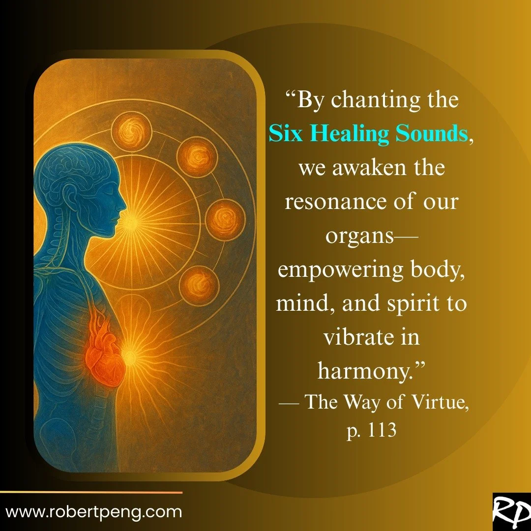 ✨ Awaken your inner harmony through the Six Healing Sounds 🌿
Each sound resonates with a specific organ, helping you release negative emotions and restore balance in body, mind, and spirit. 💫
Chant with intention, breathe with awareness, and feel y