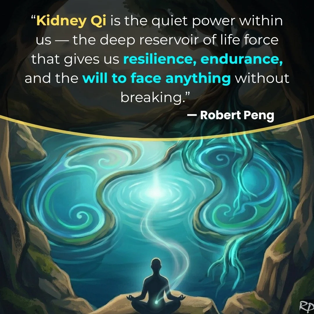 In Week 7 of The Way of Virtue (Stage 3), we dive into the Steaming of the Kidney Family &mdash; the foundation of willpower, inner strength, and deep life force.
Like a mystic meditating at midnight in winter, this practice teaches us to draw from o
