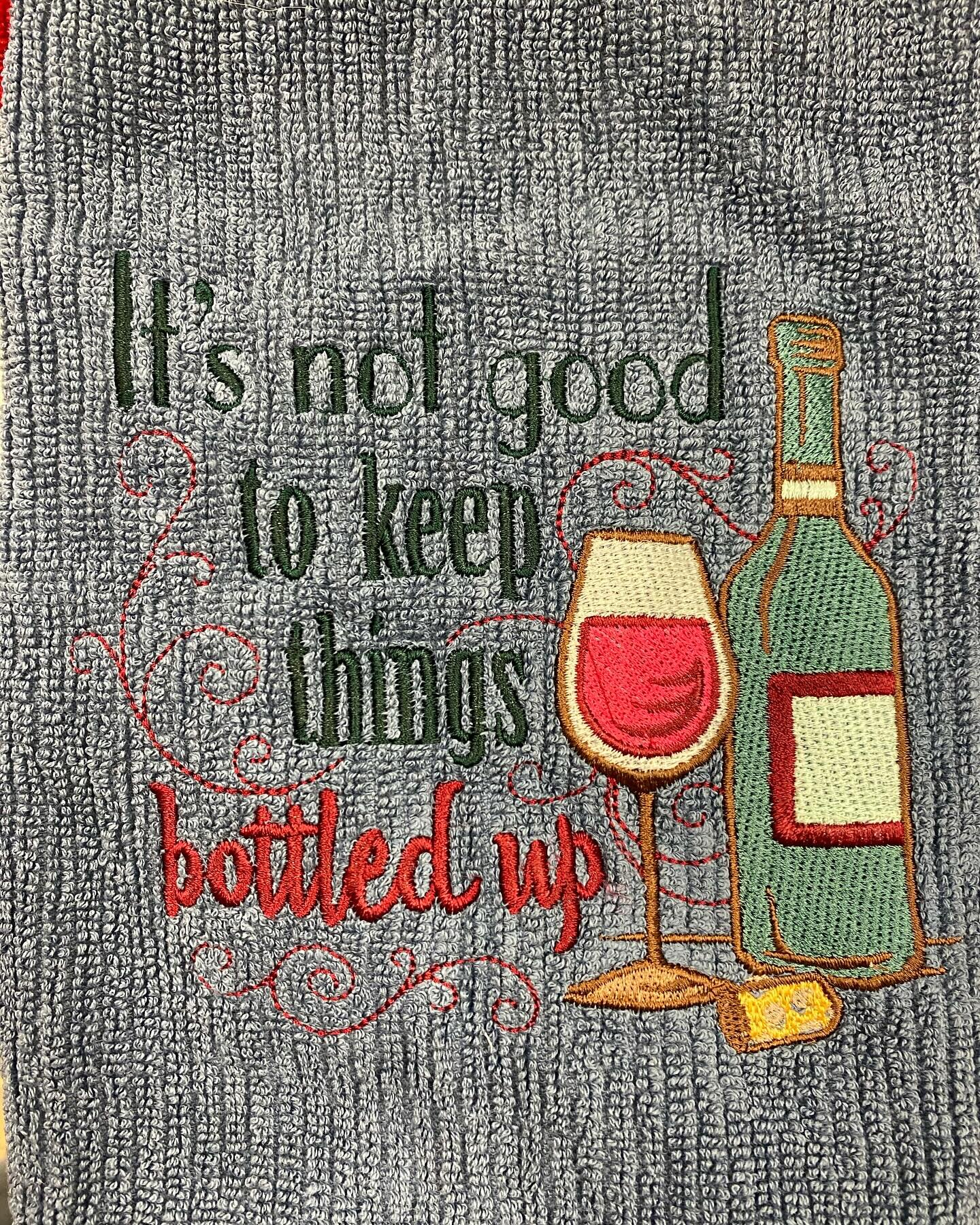 Look at what one of my customers made for me! I love it! Thanks Arline Alison! #winetowel #salmonarm #shuswapwines