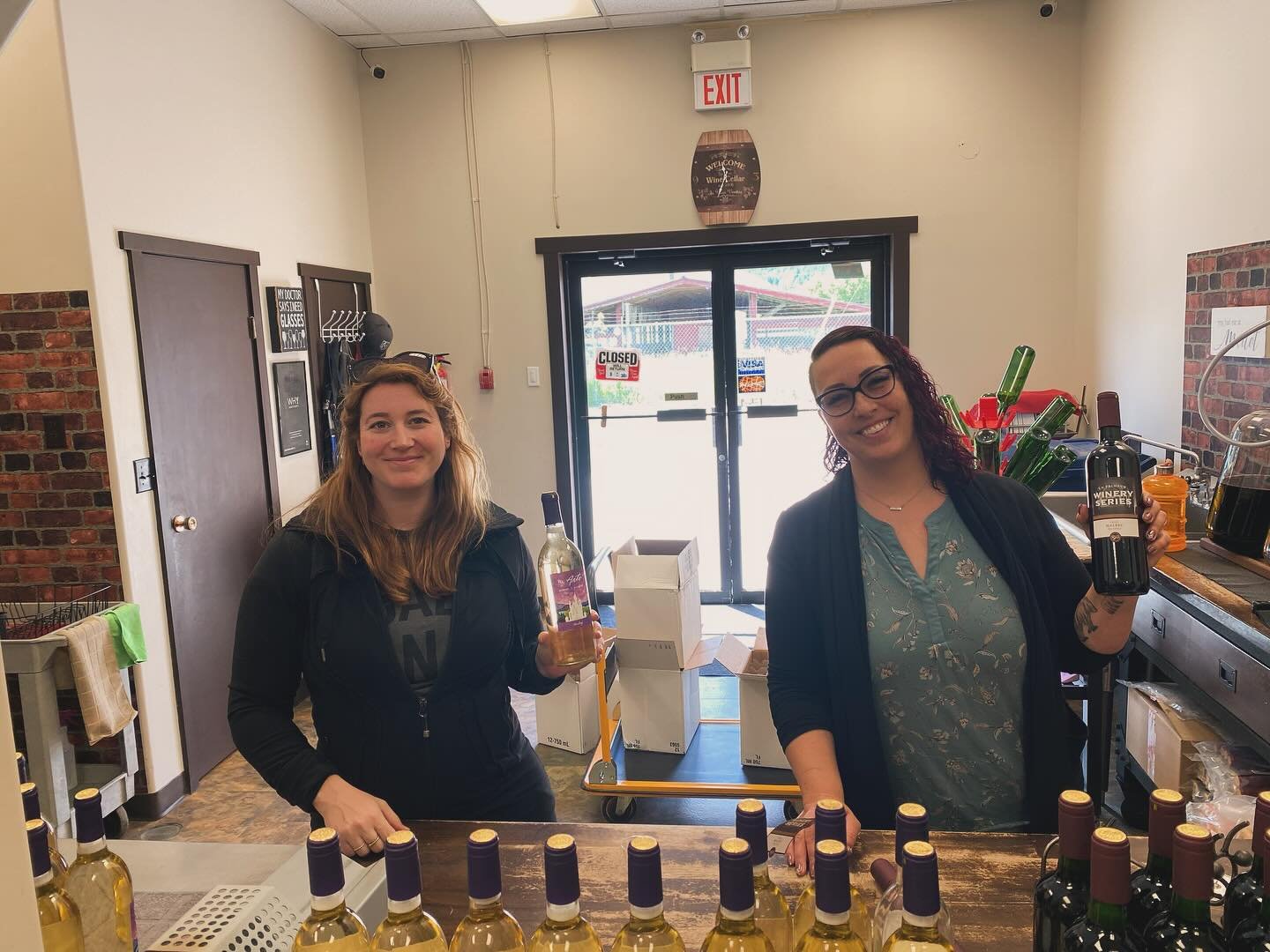 Happy bottling ladies!