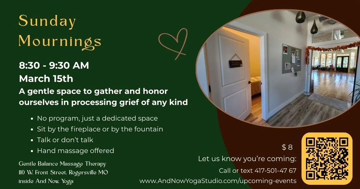 Sunday Mournings with Gentle Balance Massage Therapy (April)