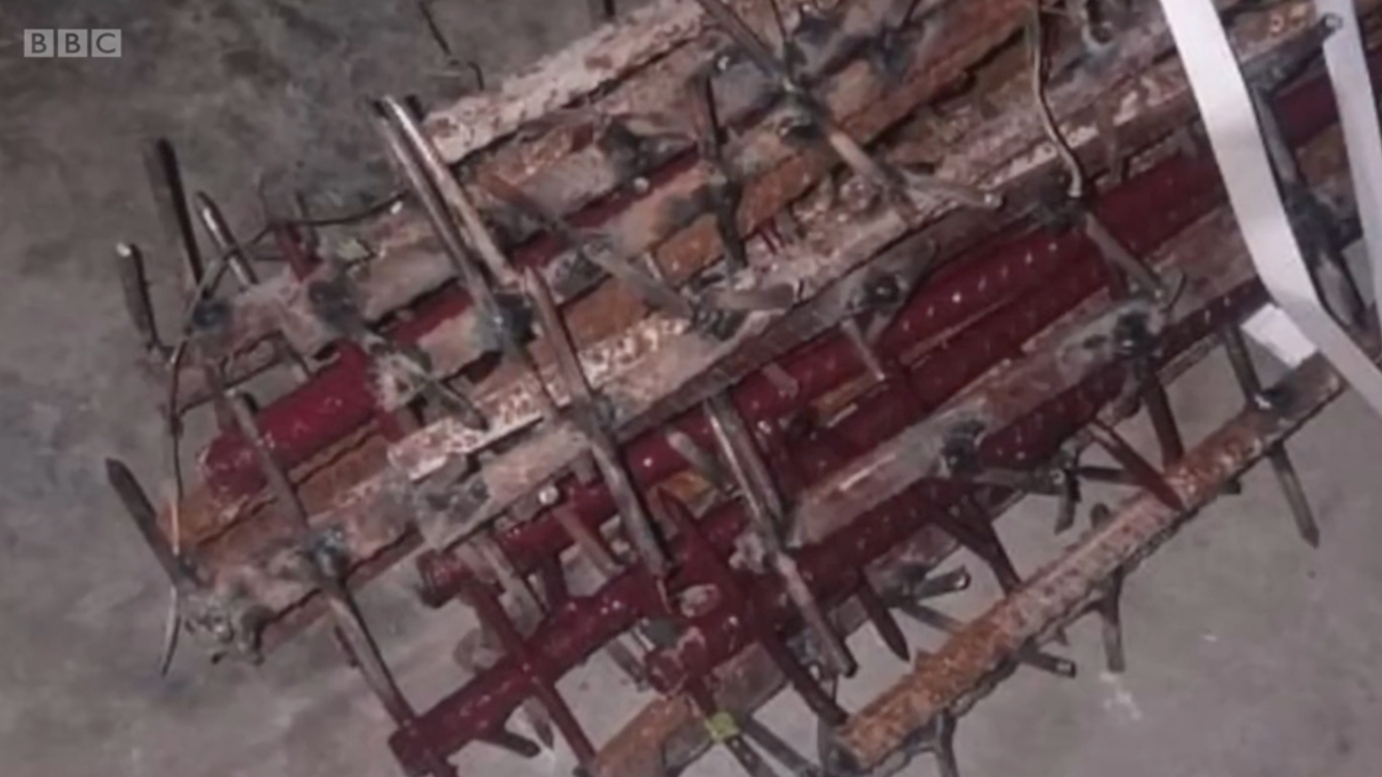 Weapons allegedly used by Chinese soldiers