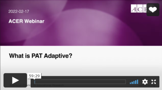 PAT Adaptive Assessments