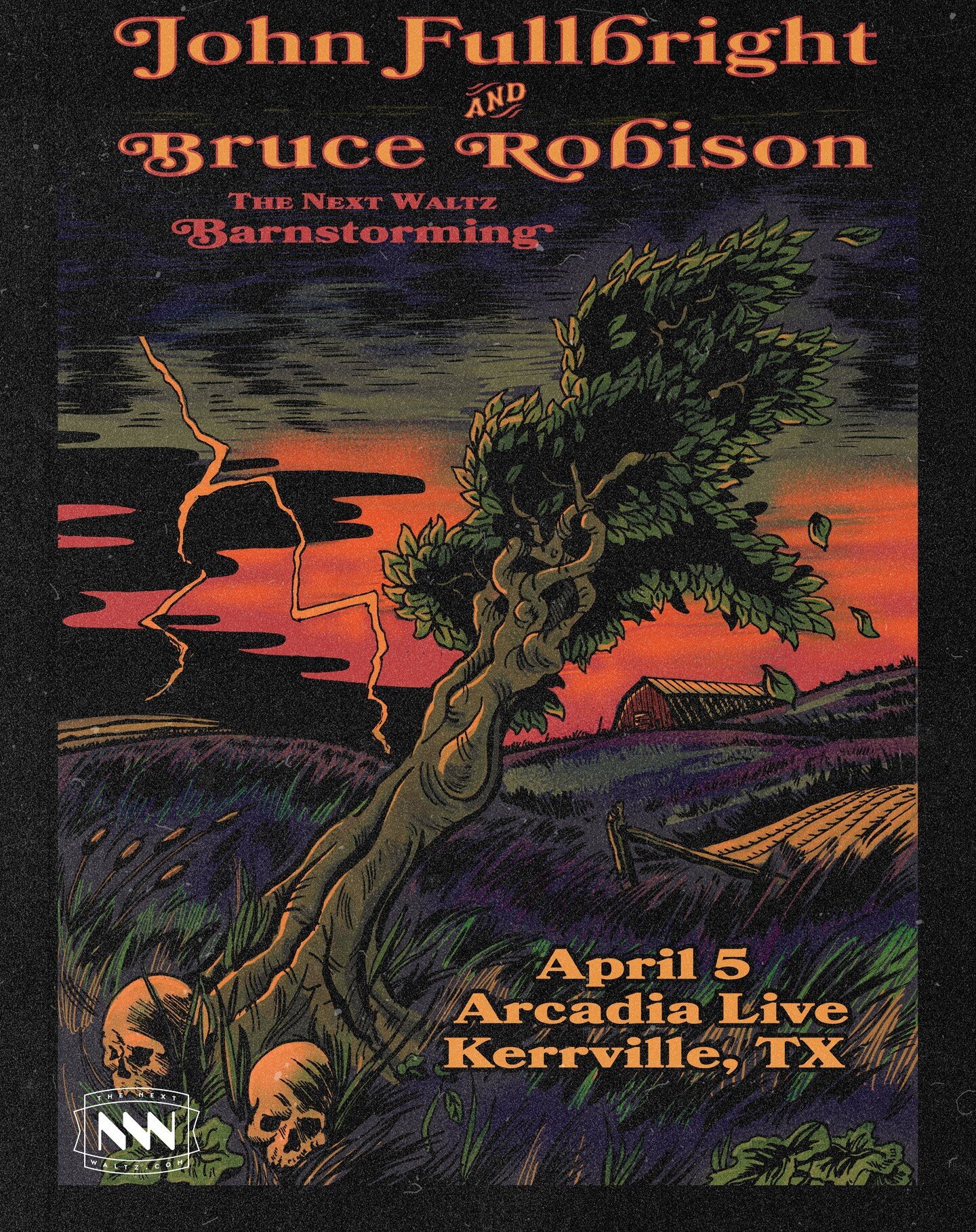 A week away from kicking off The Next Waltz Barnstorming in Kerrville at @arcadialivekerrville and Austin at @paramountaustin with @brucerobison &amp; @fullbright.john ! @tonykamelmusic opens!

Ticket link in bio!