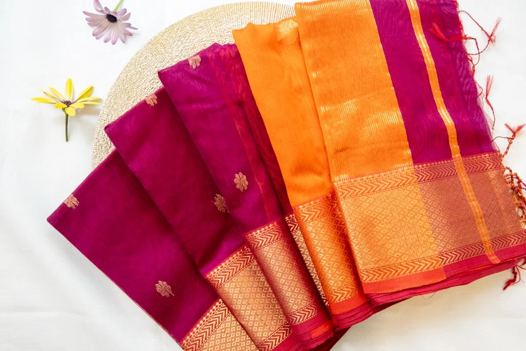 Jazzberry Jam  in Maheswari weave