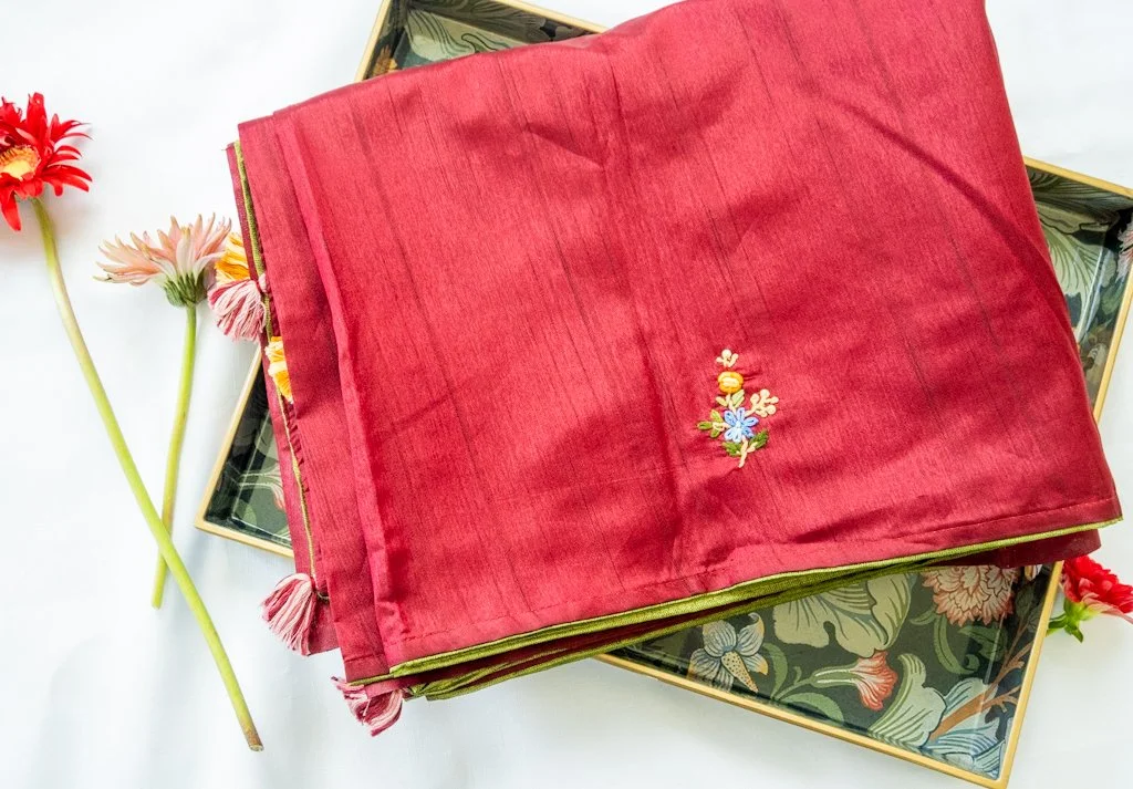 Well read with hand embroidered work