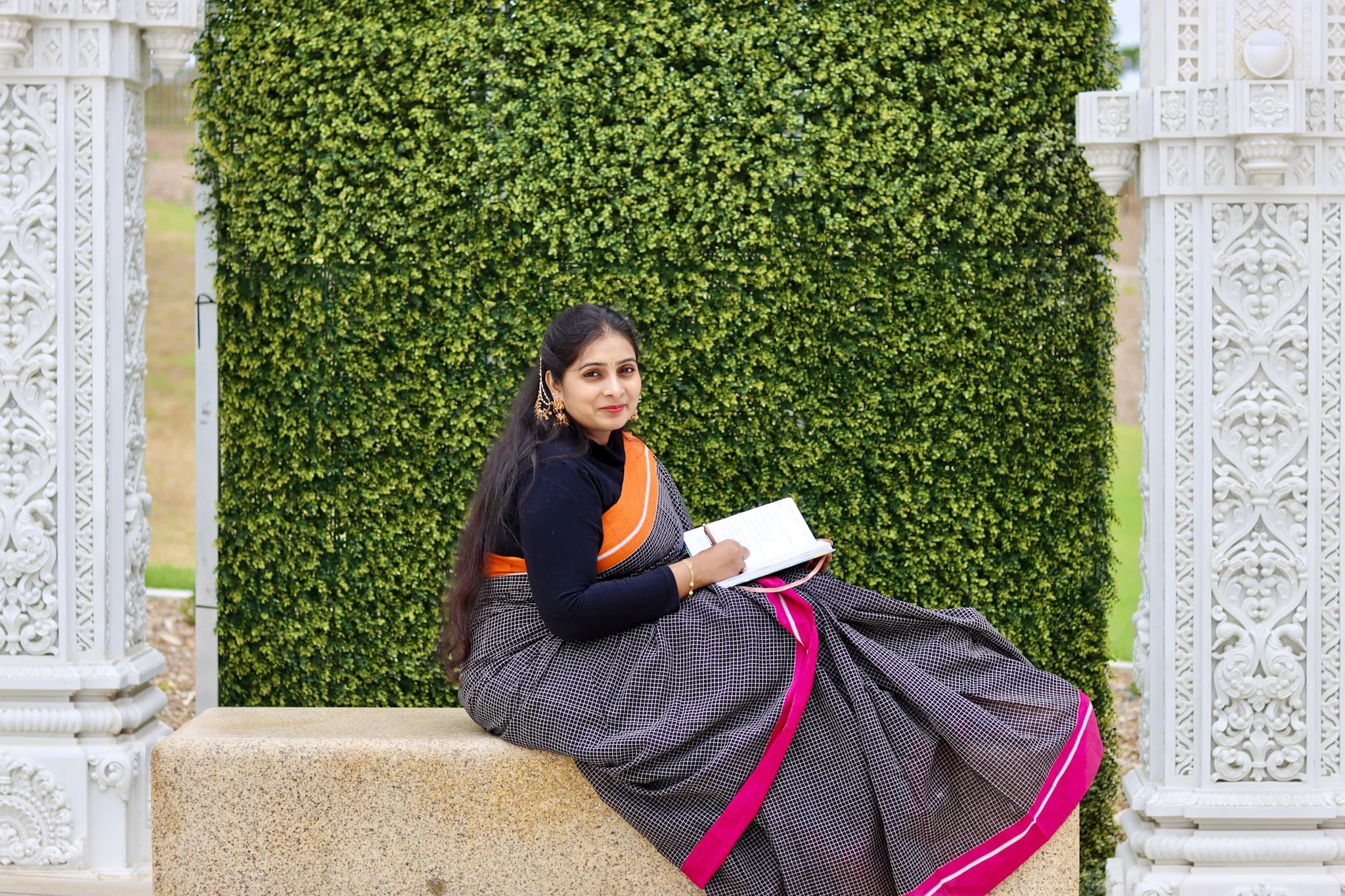 Model with Ilkal Saree