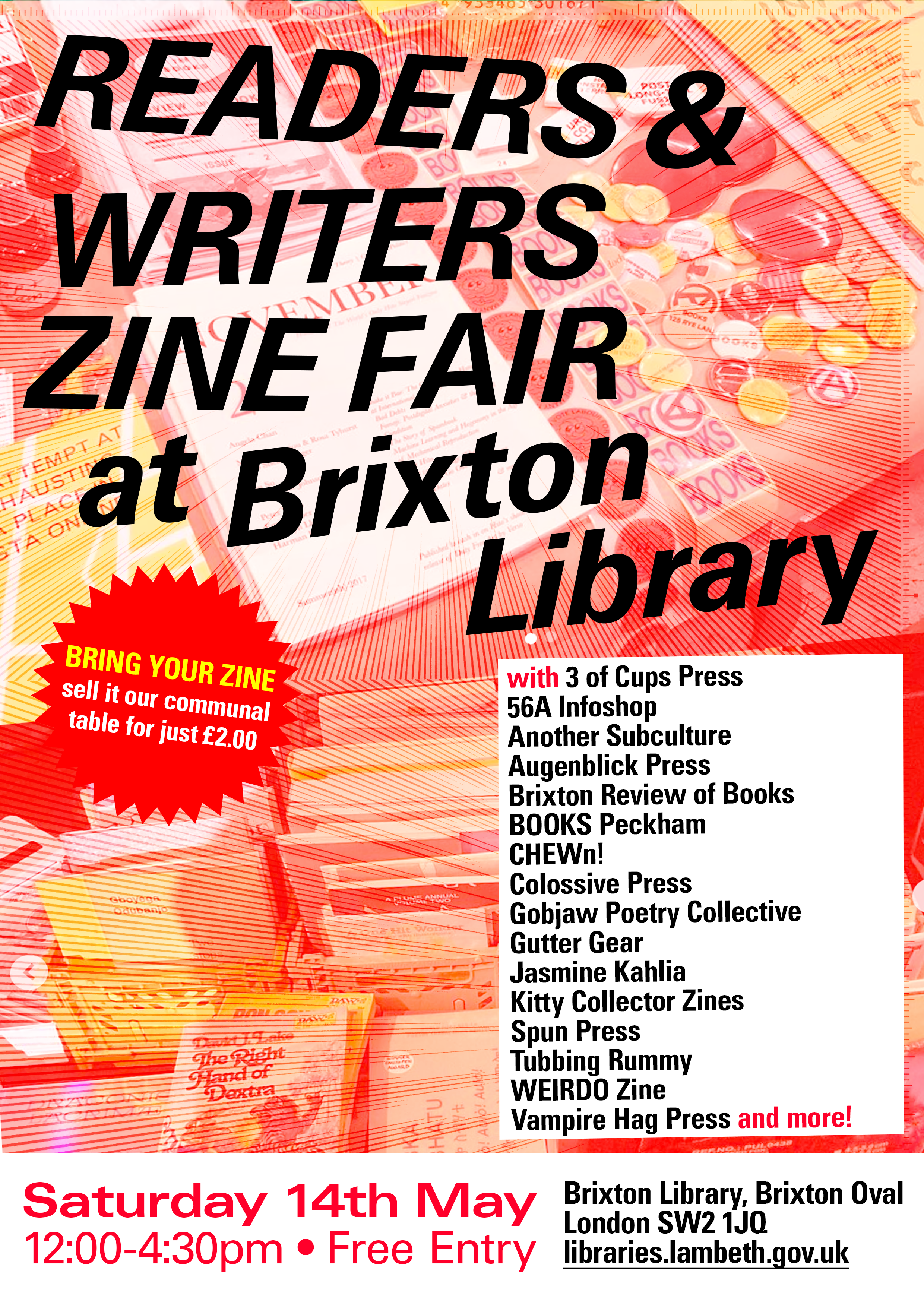 Readers and Writers Zine Fair at Brixton Library