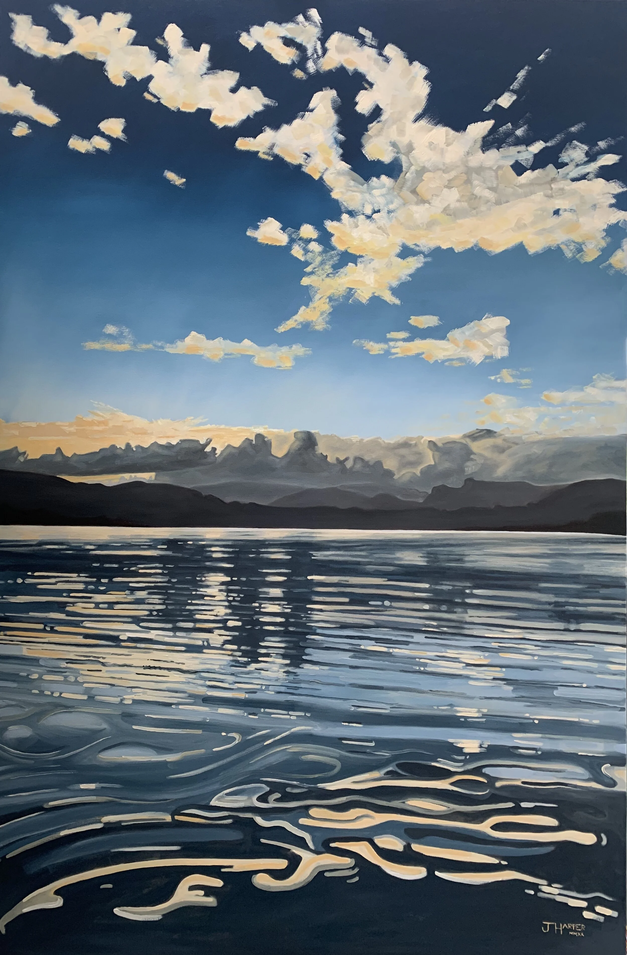 Dusk Over Windermere - Oil on Canvas - 150cm x 100cm 