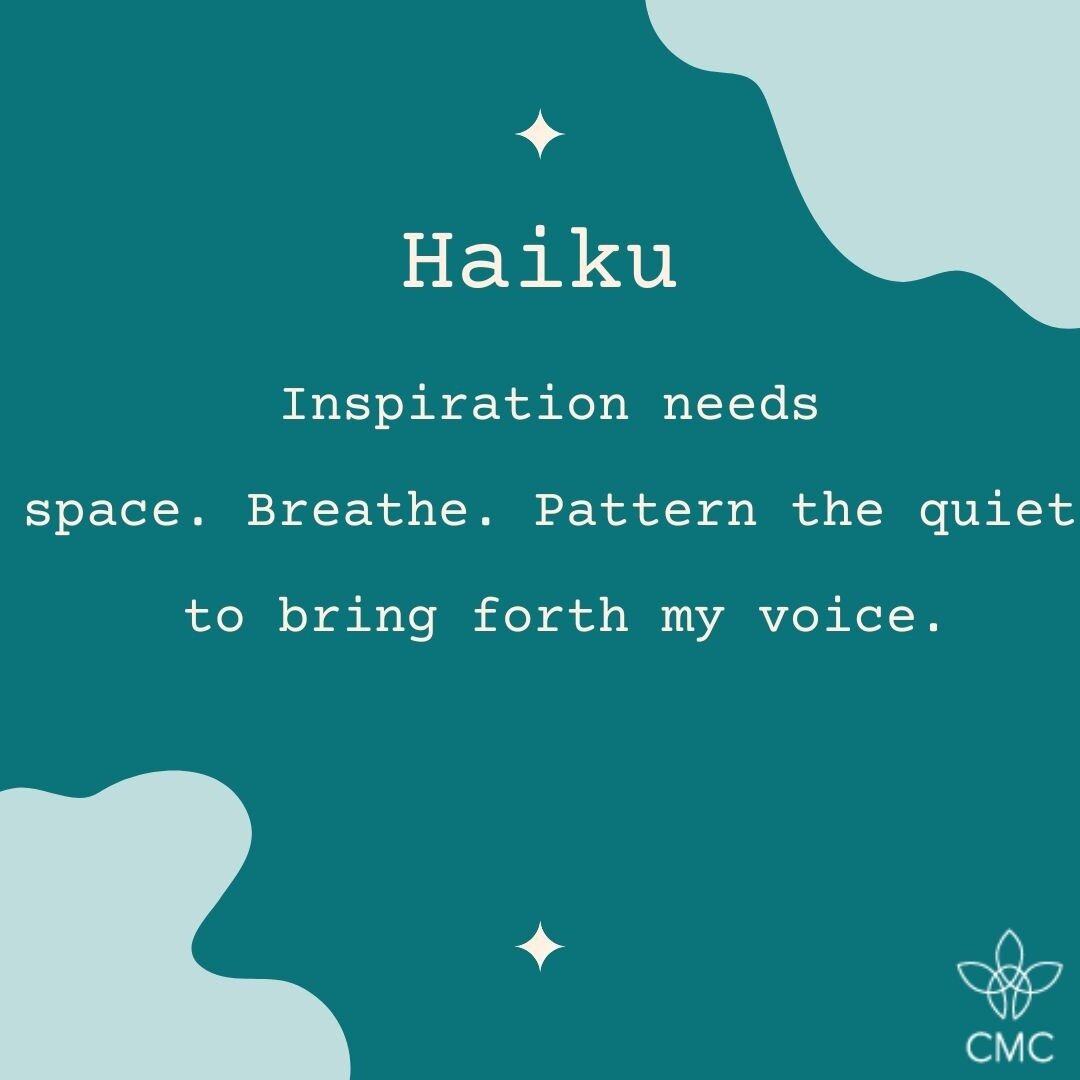 Let's write a haiku together today! ⁠
-⁠
I know, I know, you don't like haikus. You don't even remember how to write one. (I can feel your eye-rolls in the back row.)⁠
-⁠
Why am I asking you to join me in some haiku writing? Because it builds a compa