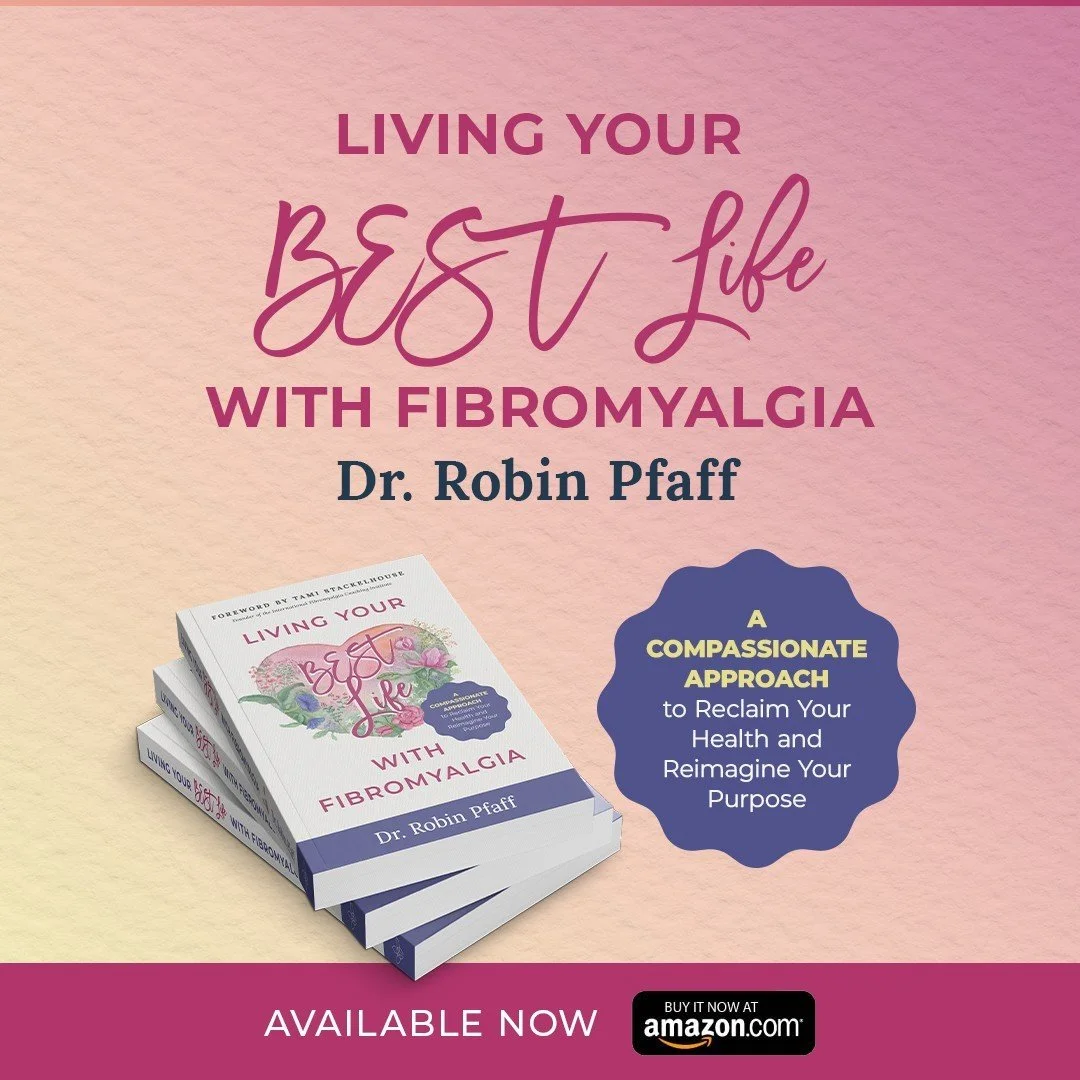 I am so incredibly excited to announce the latest addition to the Compassionate Mind Collaborative bookshelf...⁠
⁠
Living Your BEST Life with Fibromyalgia: A Compassionate Approach to Reclaim Your Health and Reimagine Your Purpose by Dr. Robin Pfaff.