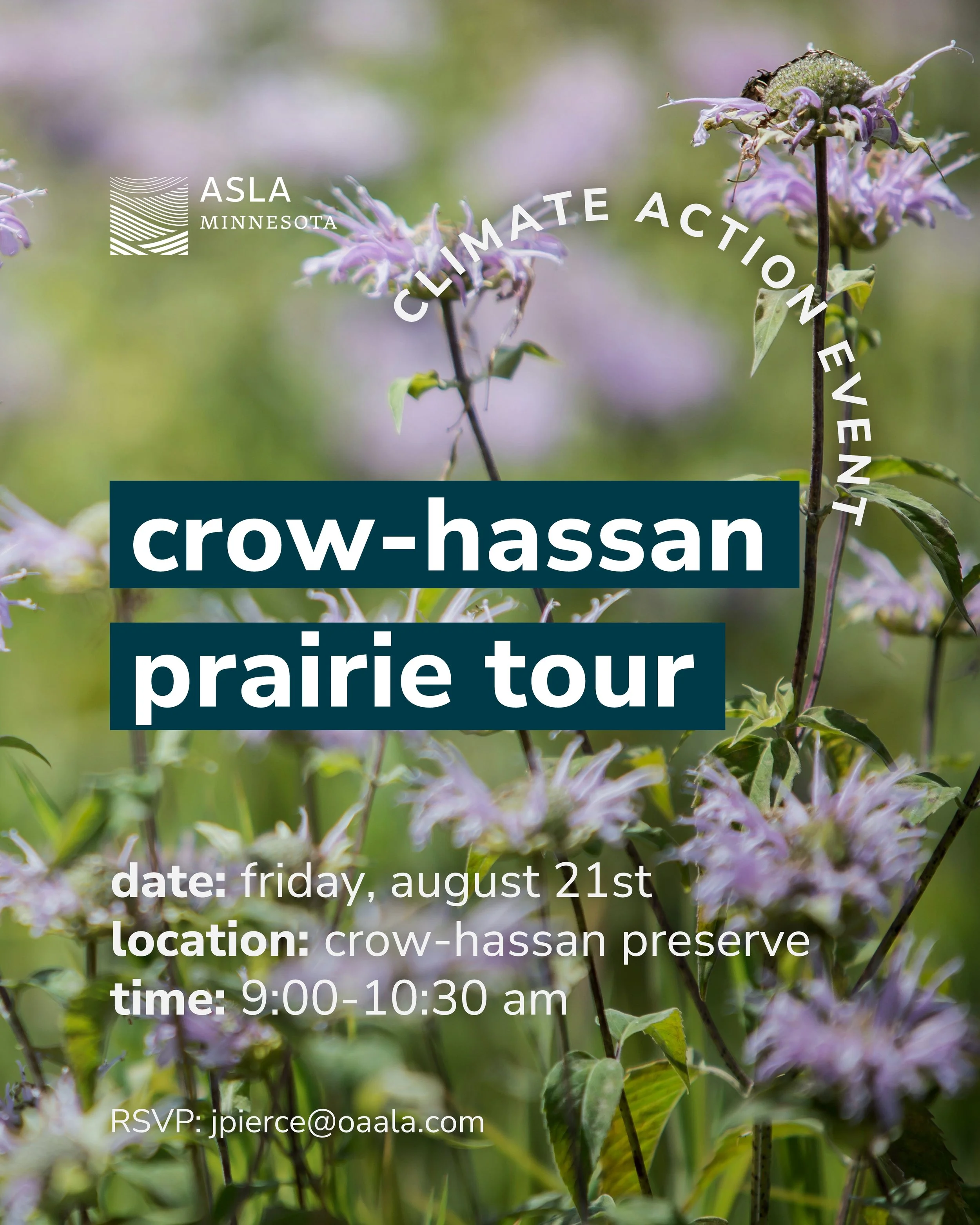 Prairie Tour at Crow-Hassan Preserve with the ASLA-MN Climate Action Committee