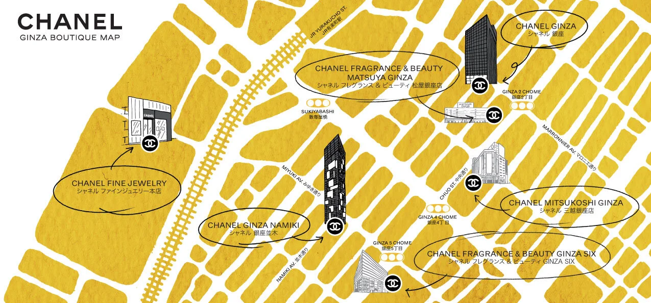 Chanel Ginza Map