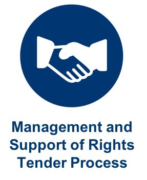 Management and Support of Rights Tender Process