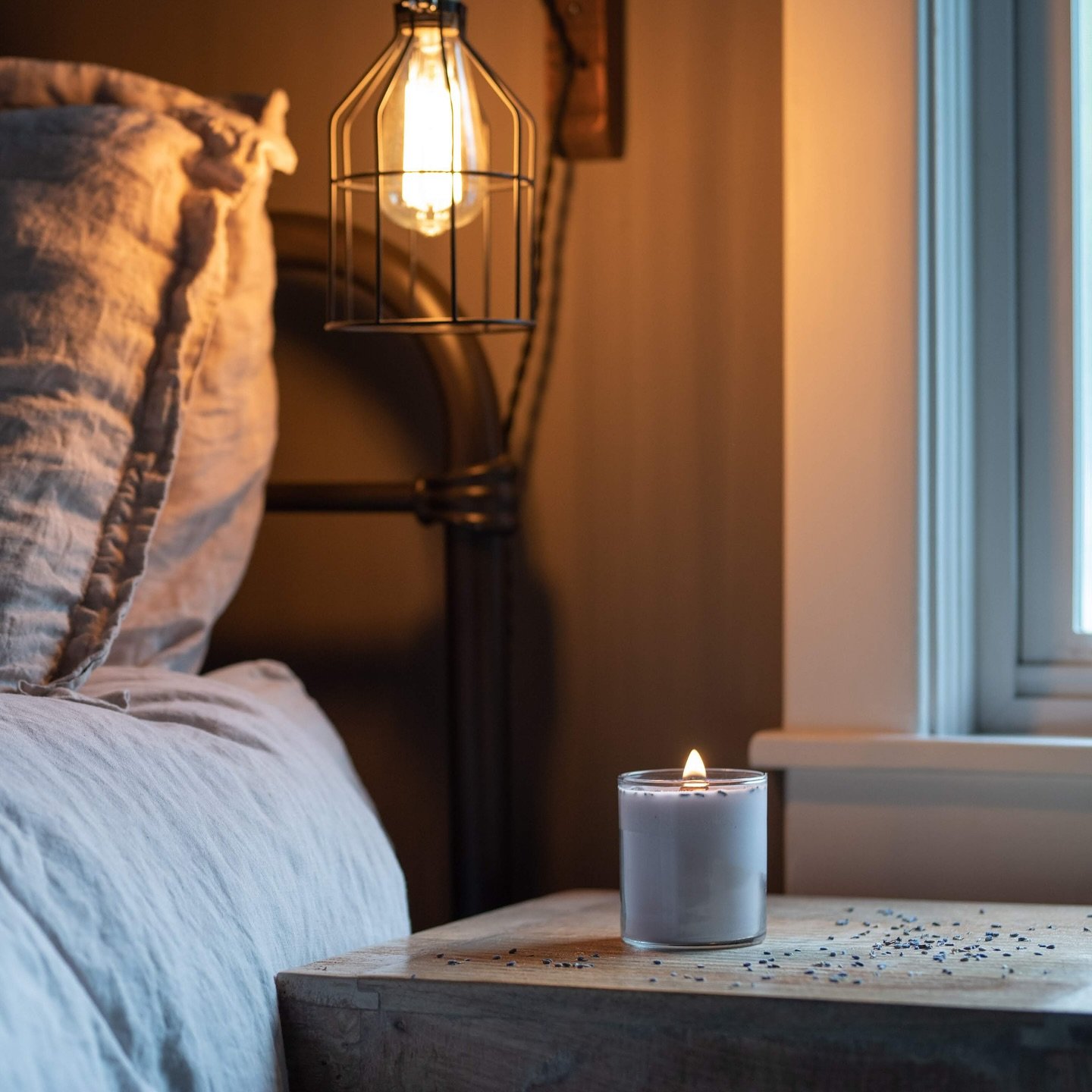 Candle of the Month 

🌙 Night Cap 
Take a load off and fully relax beside the beautiful, warm glow of a soothing Night Cap. This delightful blend has been a long-time favorite among our customers for its calming effects. Our carefully crafted blend 