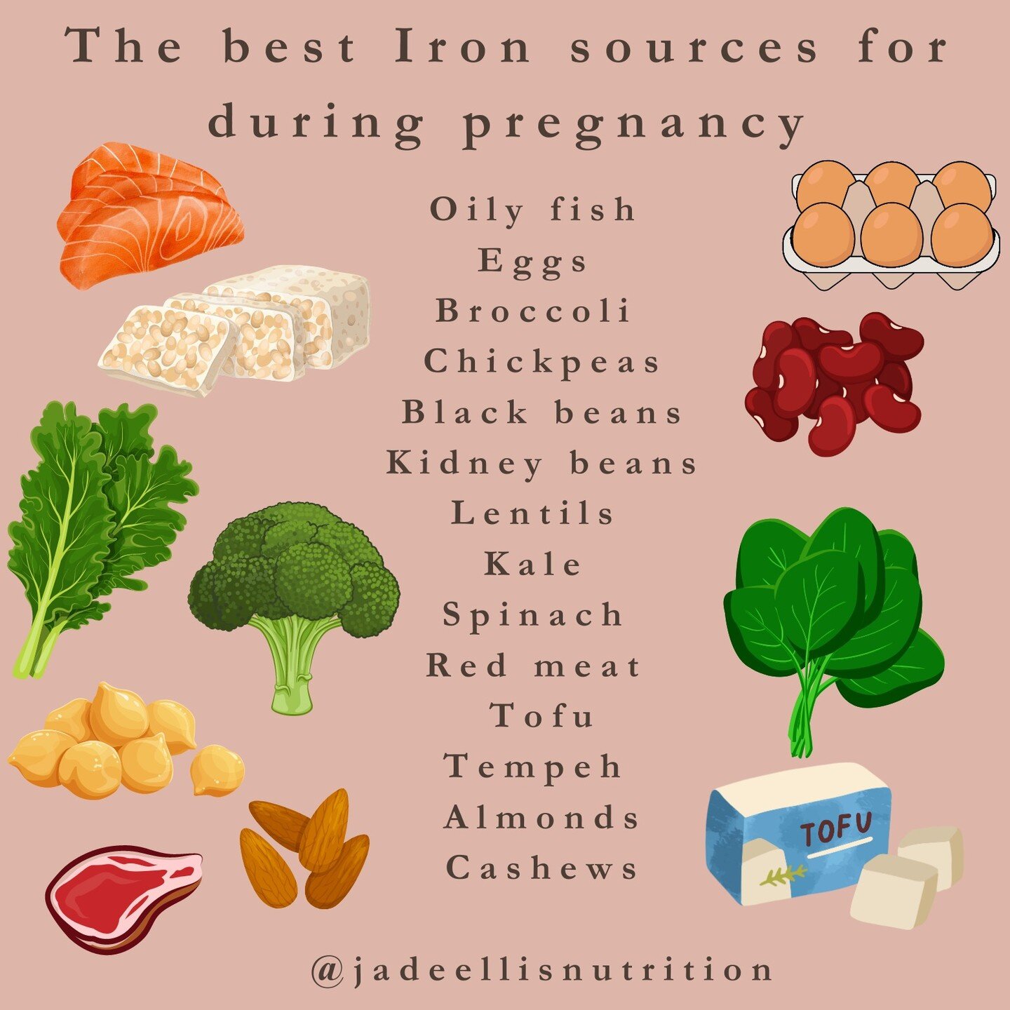 IRON FOR PREGNANCY 🥦 did you know that iron deficiency is the most common type of deficiency in the world? 

🥦Why is it important during pregnancy? 

🌱Iron plays a crucial role in creating red blood cells which are like tiny oxygen carriers that t