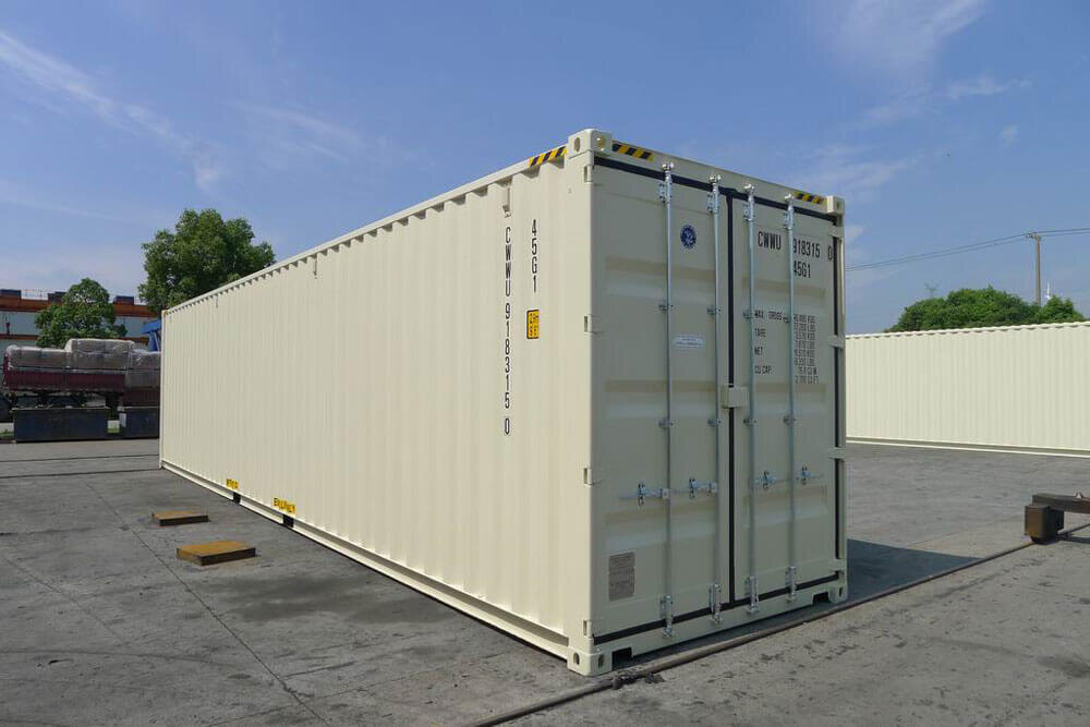 One-trip beige 40' container