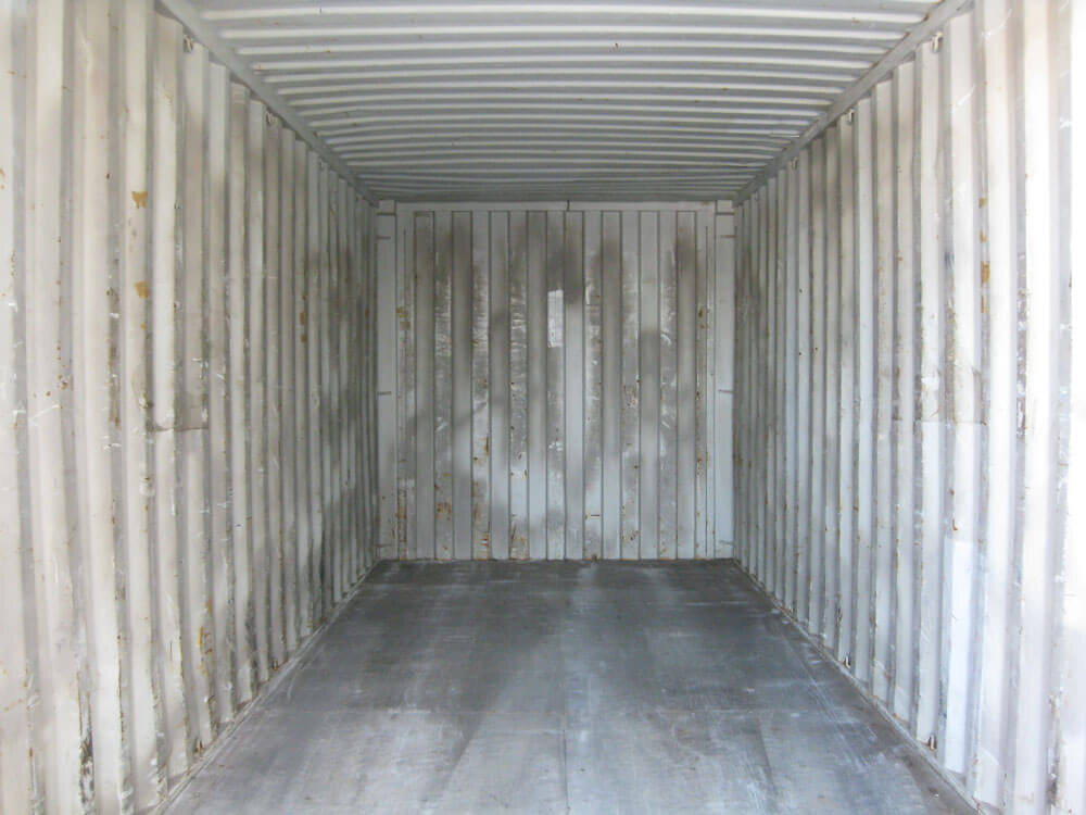 Inside a used container