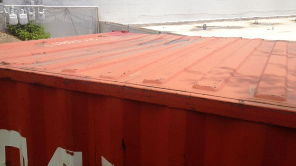 Orange container roof
