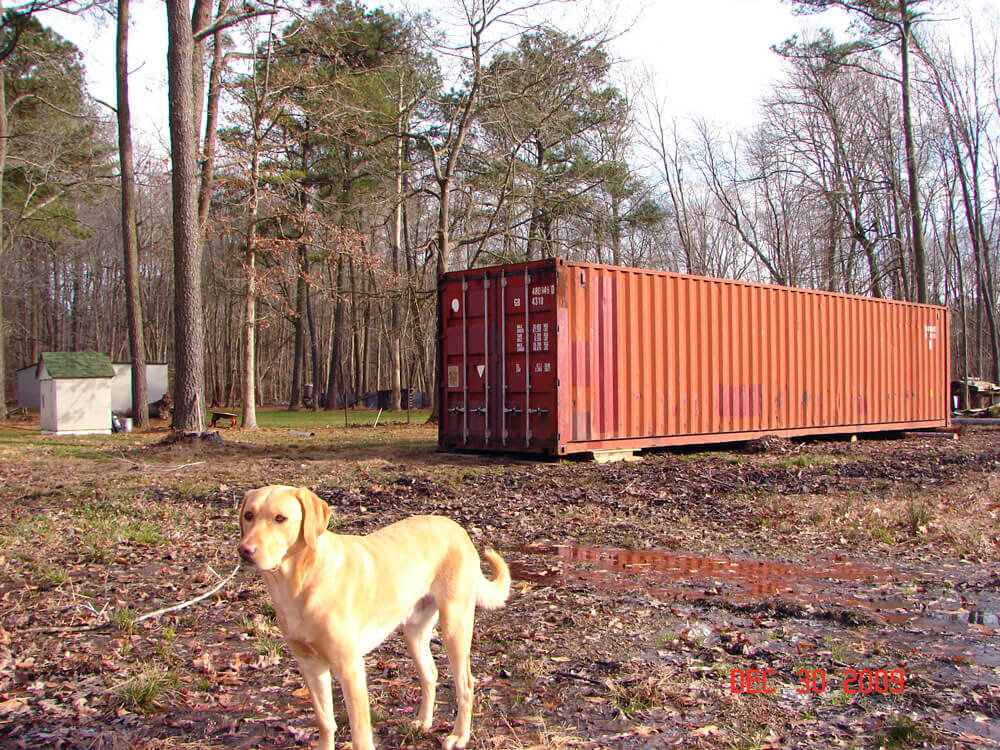 40' container in use