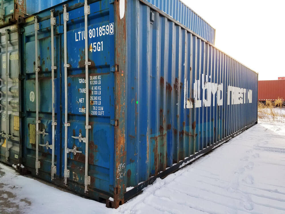 Used blue 40' container