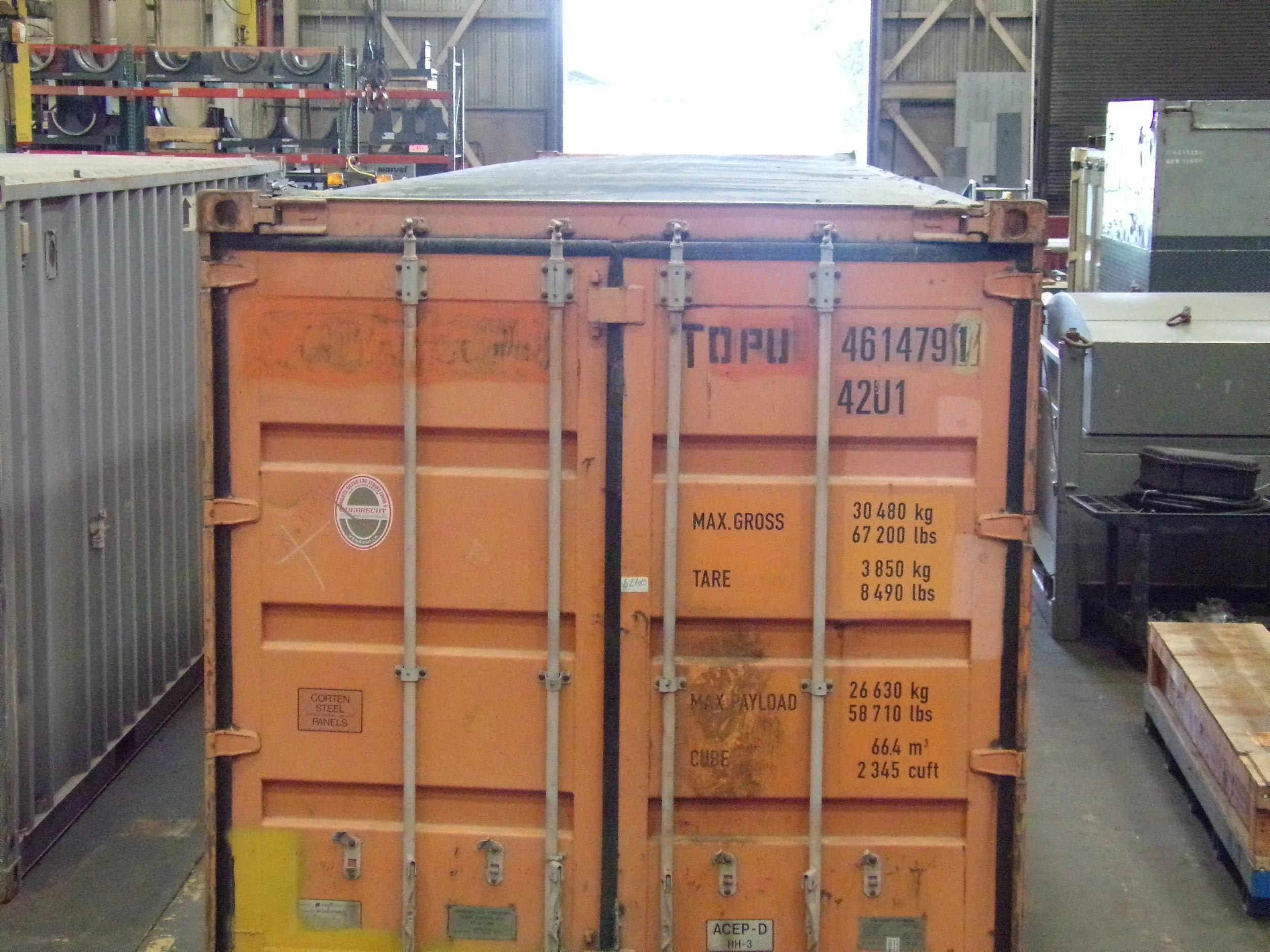 40' open-top container