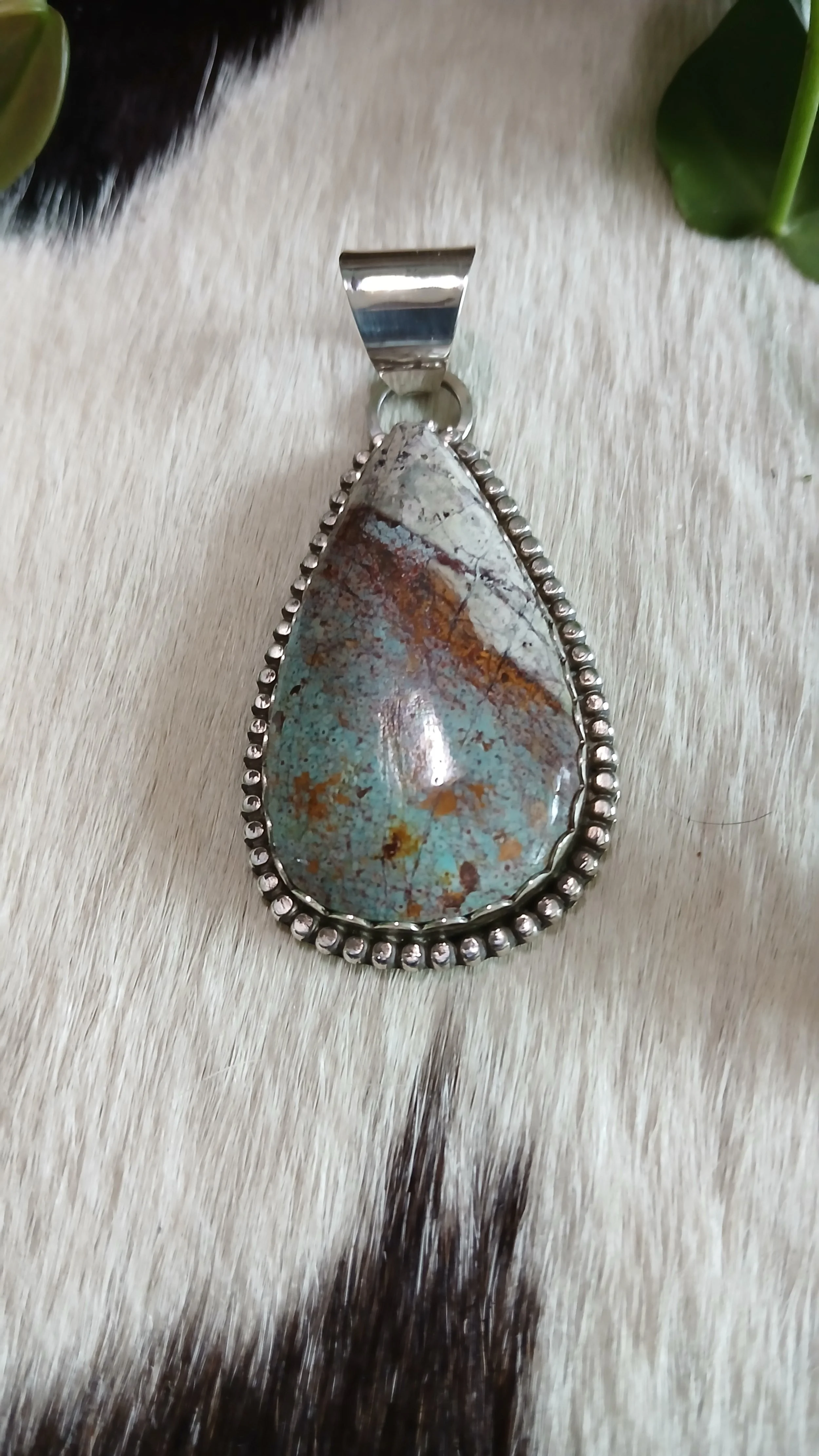 Unique Royston Ribbon and Sterling Pendant