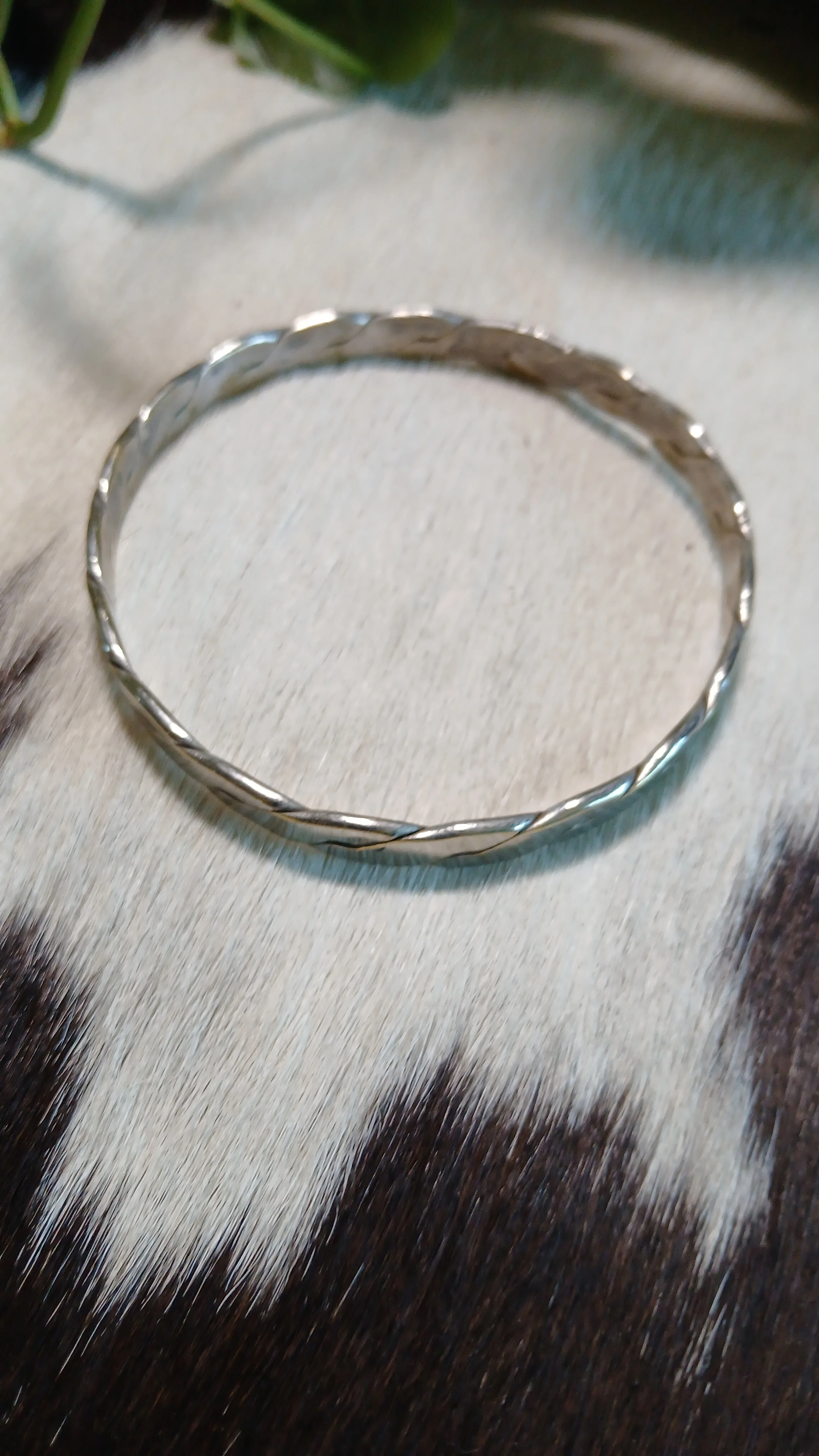 Stearling Flattened Rope Bracelet