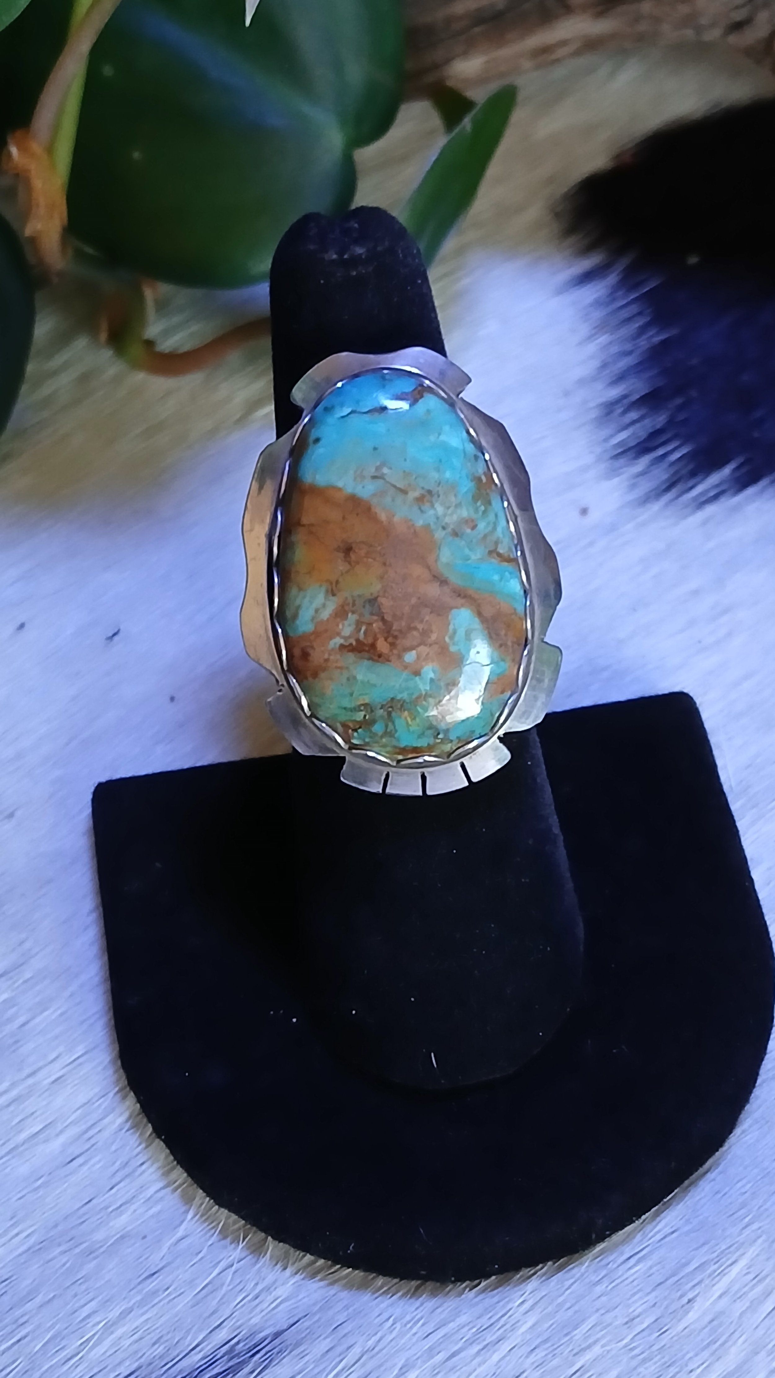 Exquisite Royston and Sterling Ring - Size 7