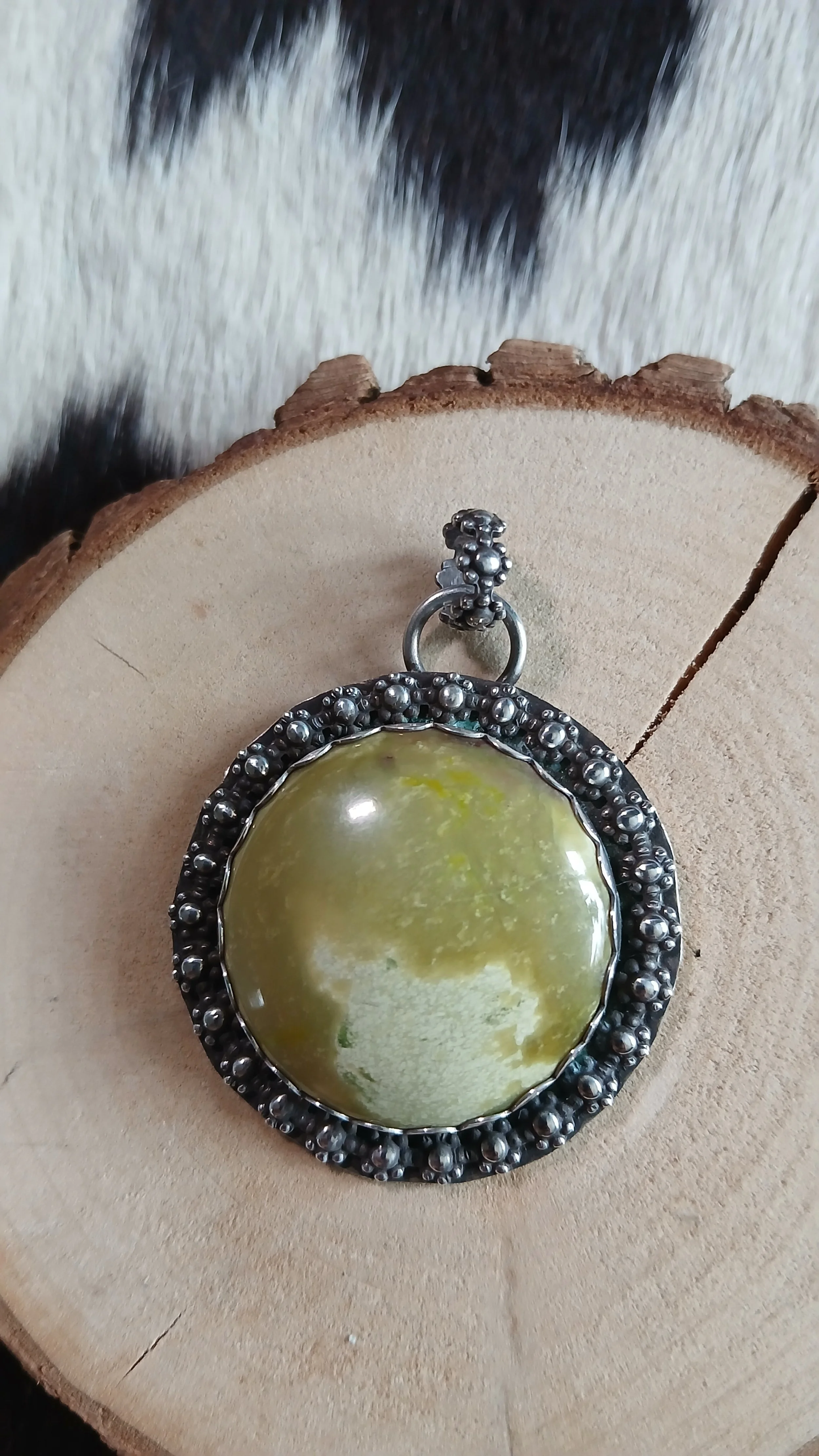 Lovely Cloud Mountain and Sterling Pendant