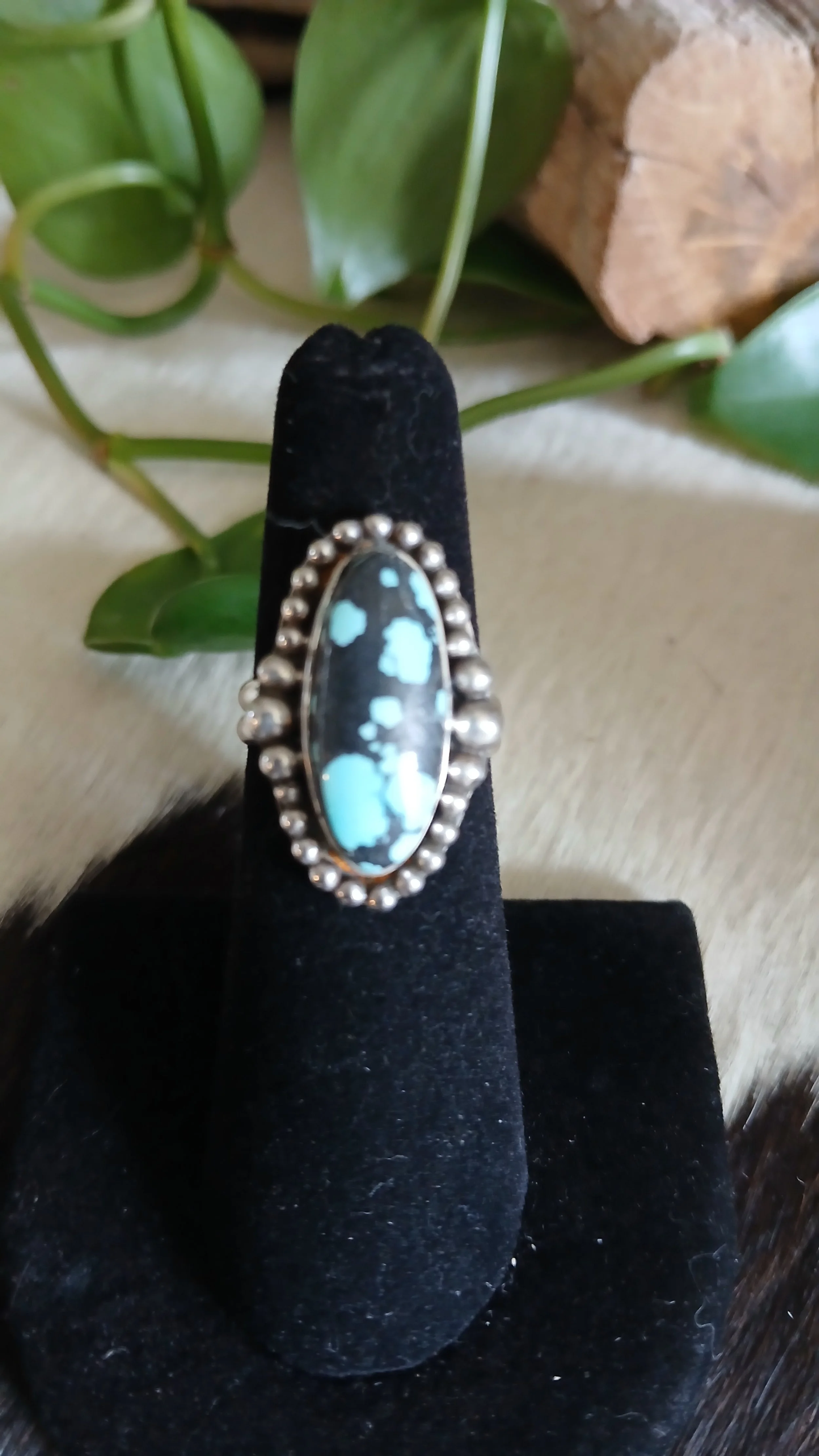 Showy Cloud Mountain and Sterling Ring - Size 6.25