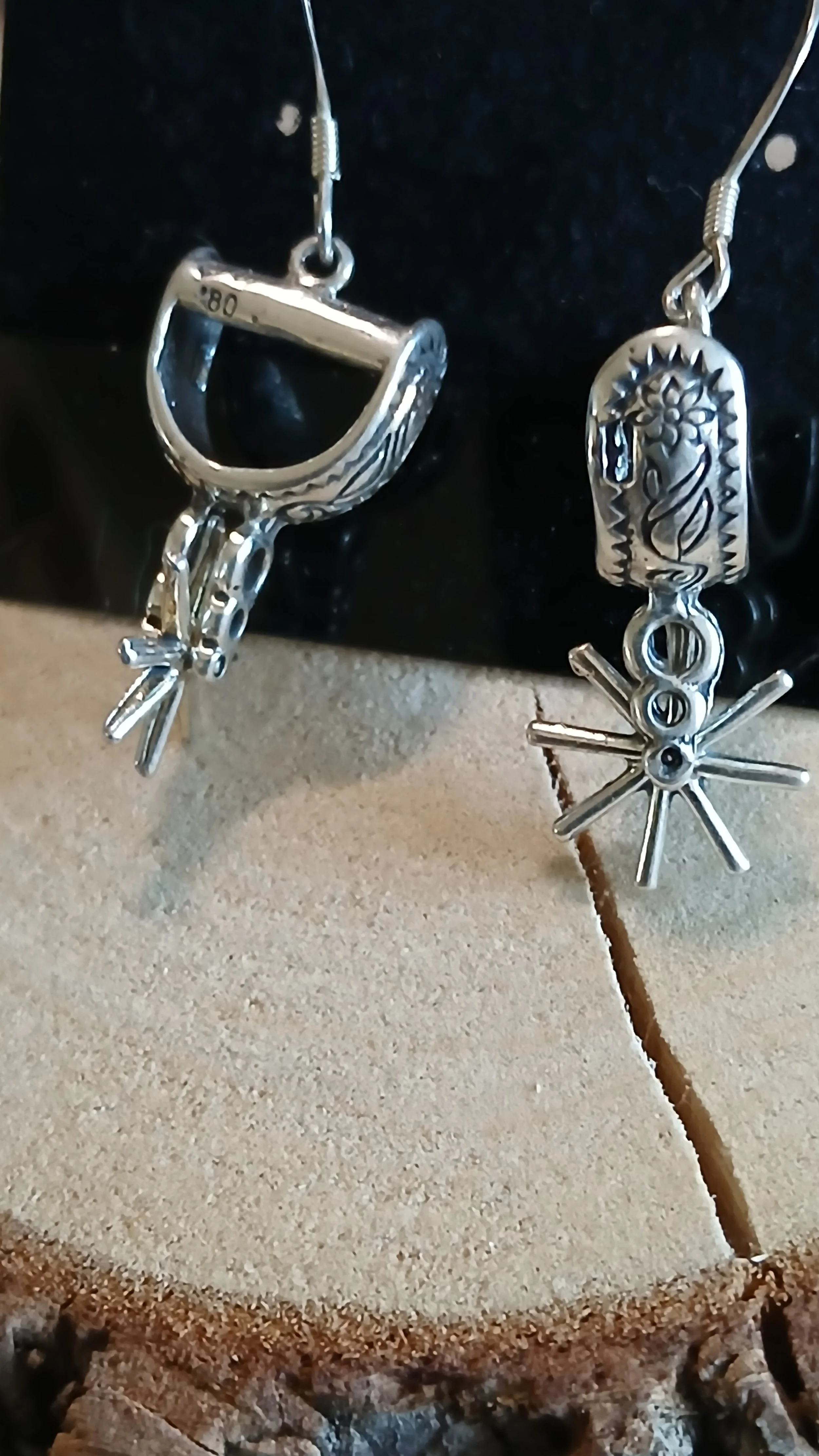 Sterling Working Stirrup Earrings