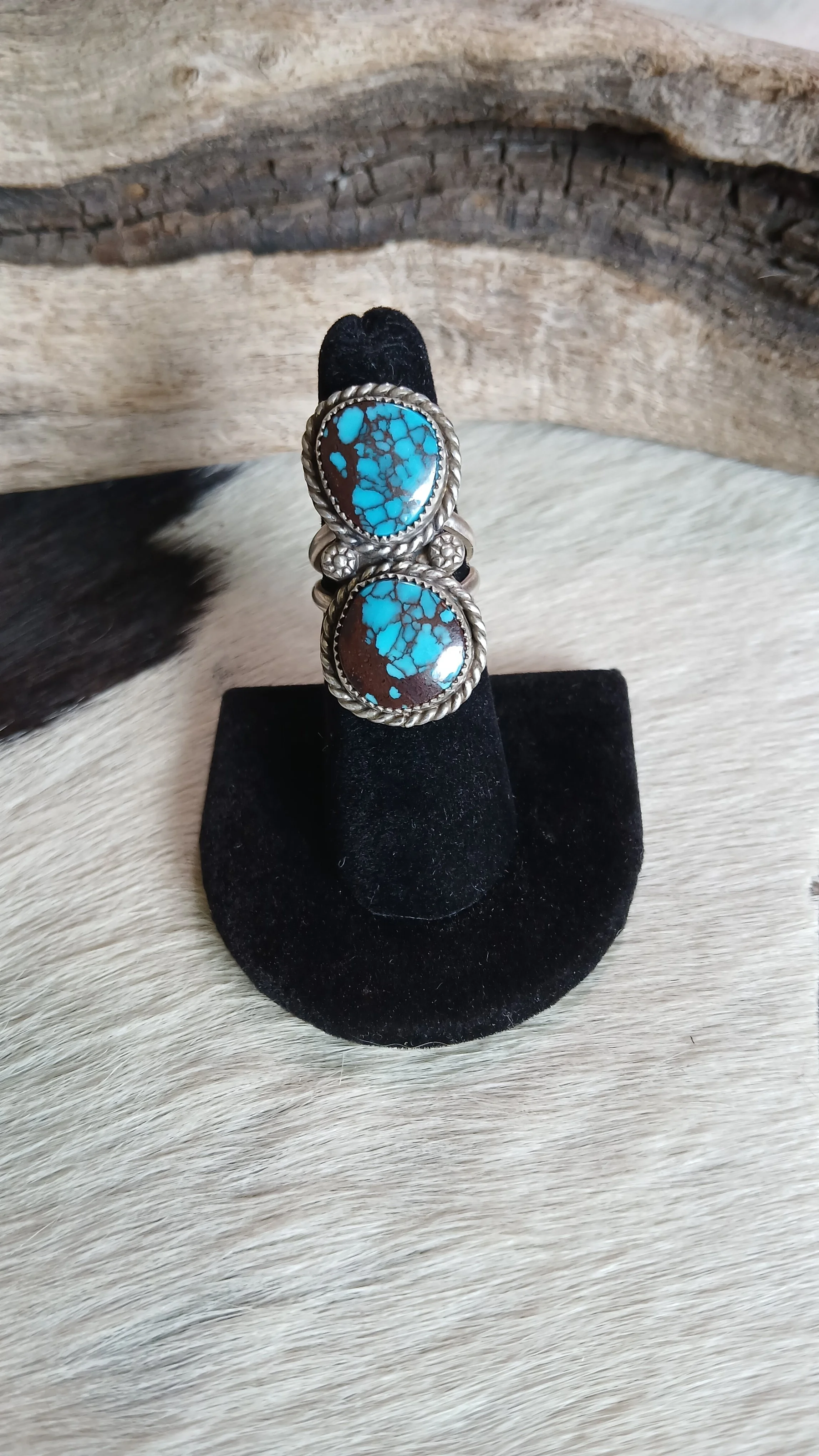 Pretty Egyptian Turquoise and Sterling Ring